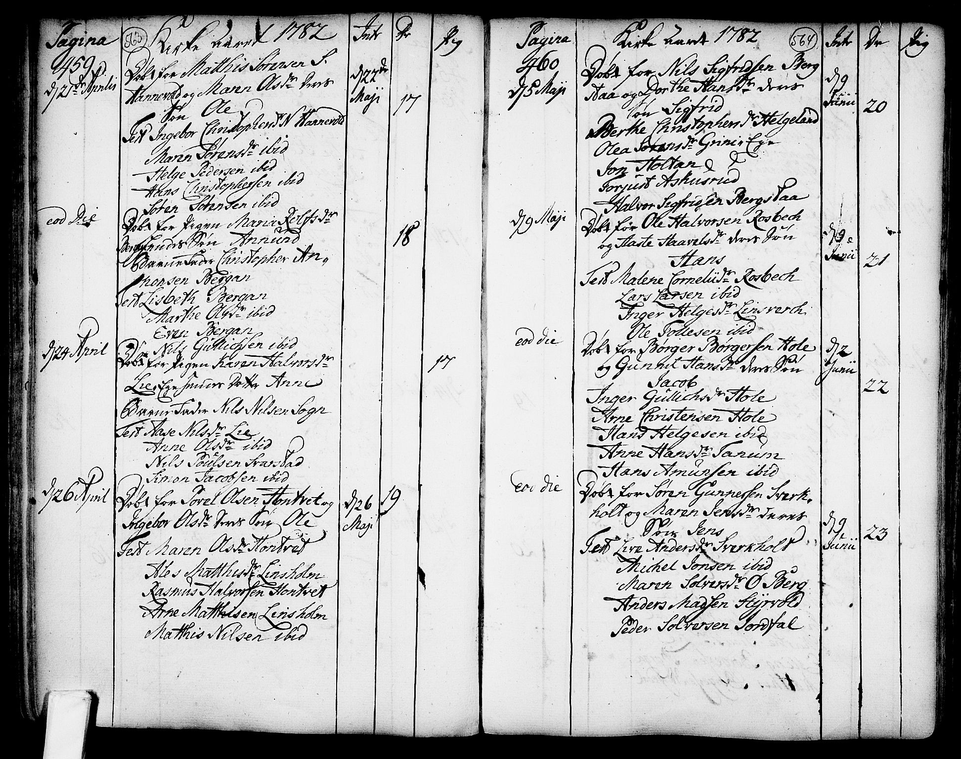 Lardal kirkebøker, AV/SAKO-A-350/F/Fa/L0003: Parish register (official) no. I 3, 1733-1815, p. 563-564