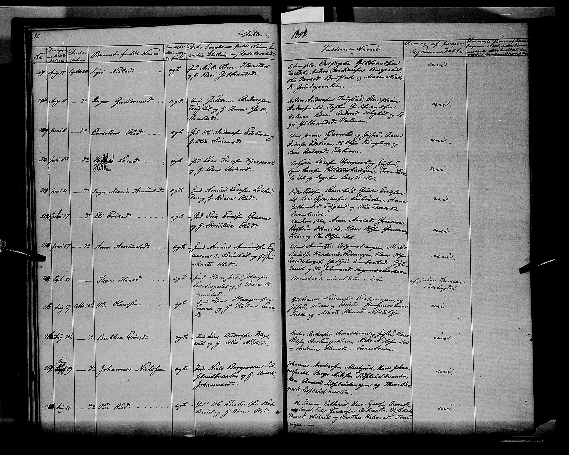 Vinger prestekontor, AV/SAH-PREST-024/H/Ha/Haa/L0009: Parish register (official) no. 9, 1847-1855, p. 32