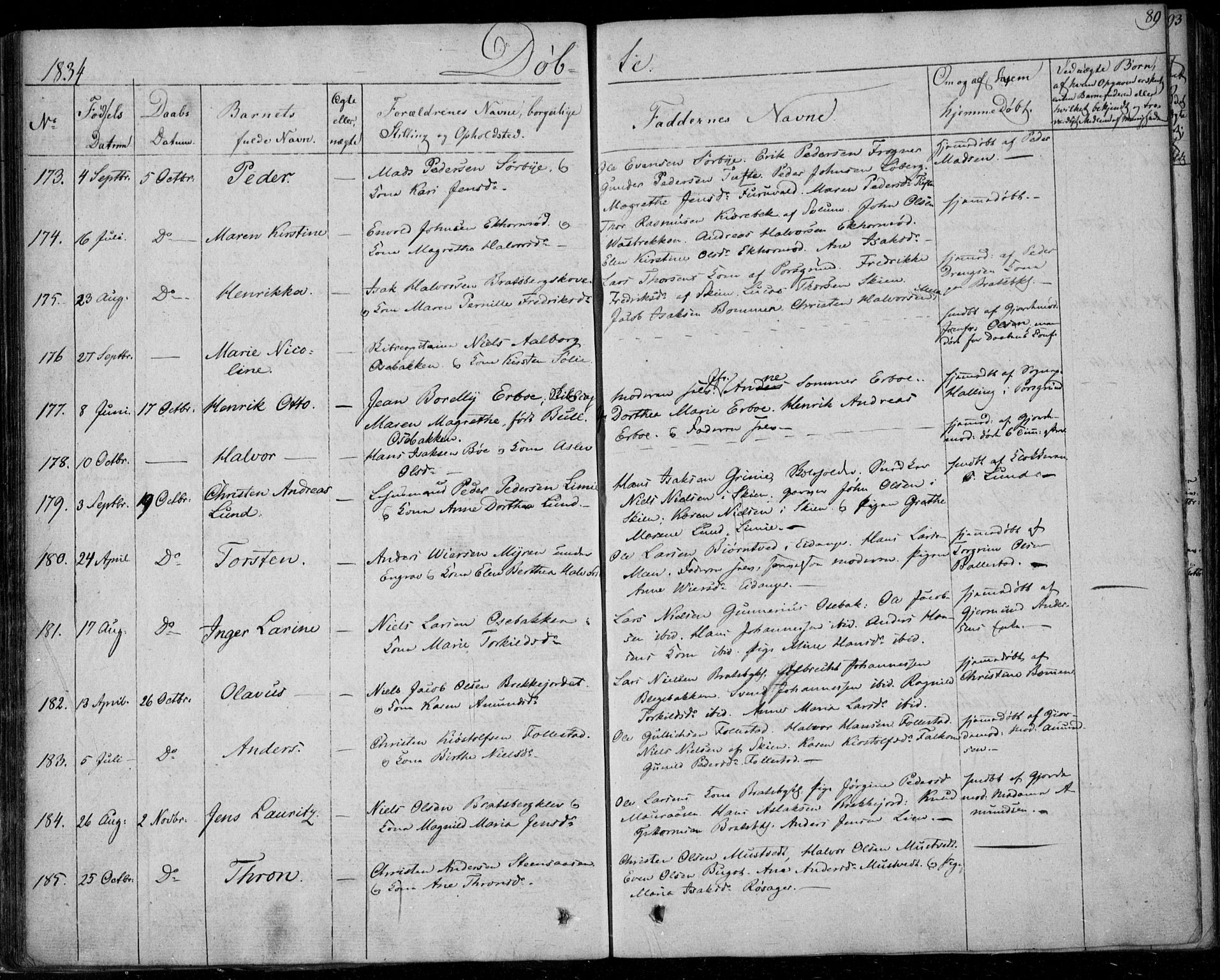 Gjerpen kirkebøker, SAKO/A-265/F/Fa/L0006: Parish register (official) no. I 6, 1829-1834, p. 89