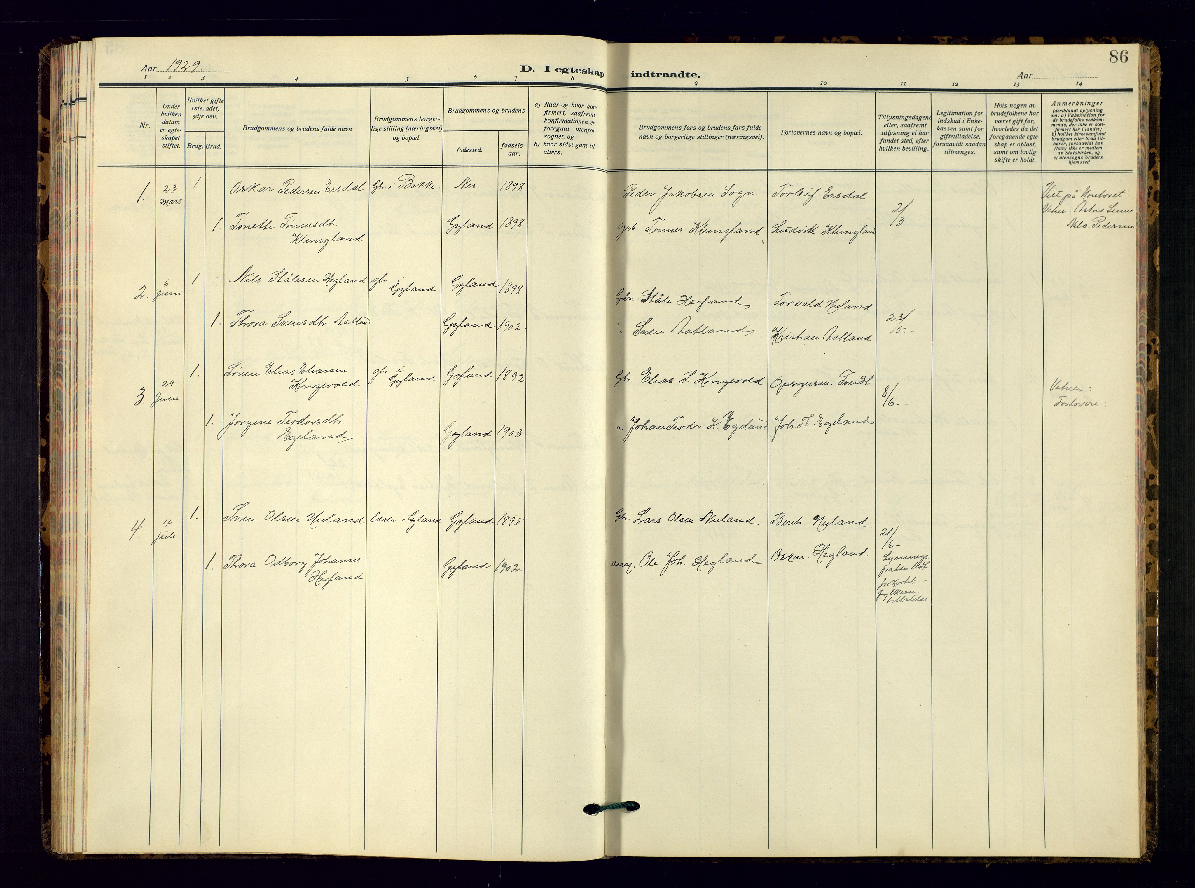 Bakke sokneprestkontor, AV/SAK-1111-0002/F/Fb/Fbb/L0005: Parish register (copy) no. B 5, 1927-1947, p. 86