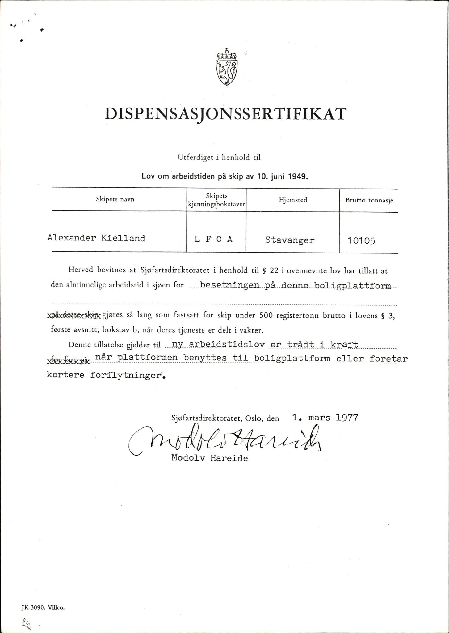 Pa 1503 - Stavanger Drilling AS, AV/SAST-A-101906/2/E/Eb/Eba/L0008: Sak og korrespondanse, 1975-1980