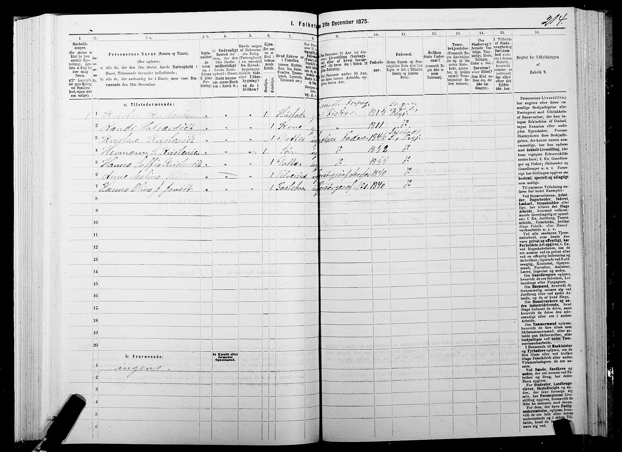 SATØ, 1875 census for 1917P Ibestad, 1875, p. 4214