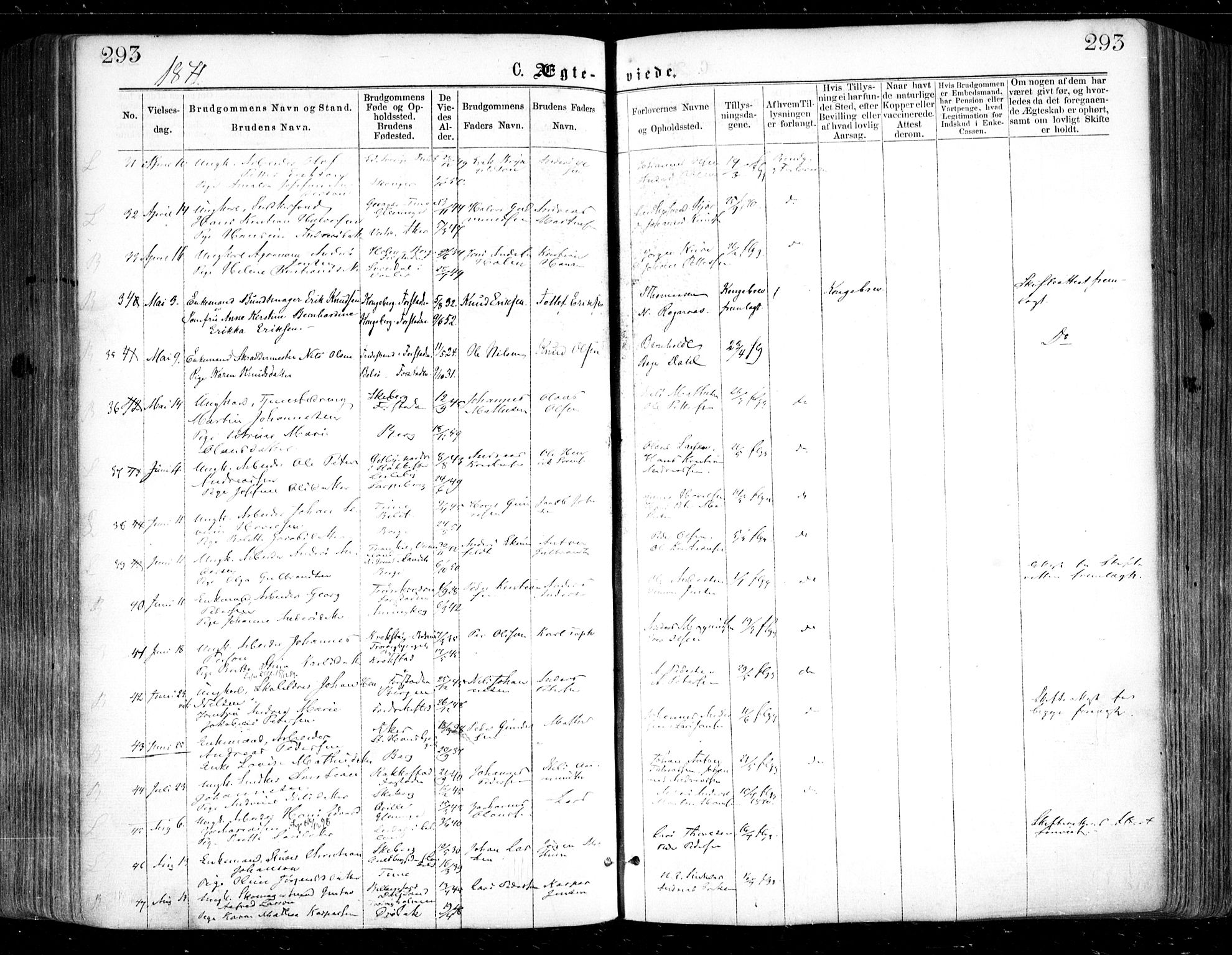 Glemmen prestekontor Kirkebøker, SAO/A-10908/F/Fa/L0008: Parish register (official) no. 8, 1862-1871, p. 293