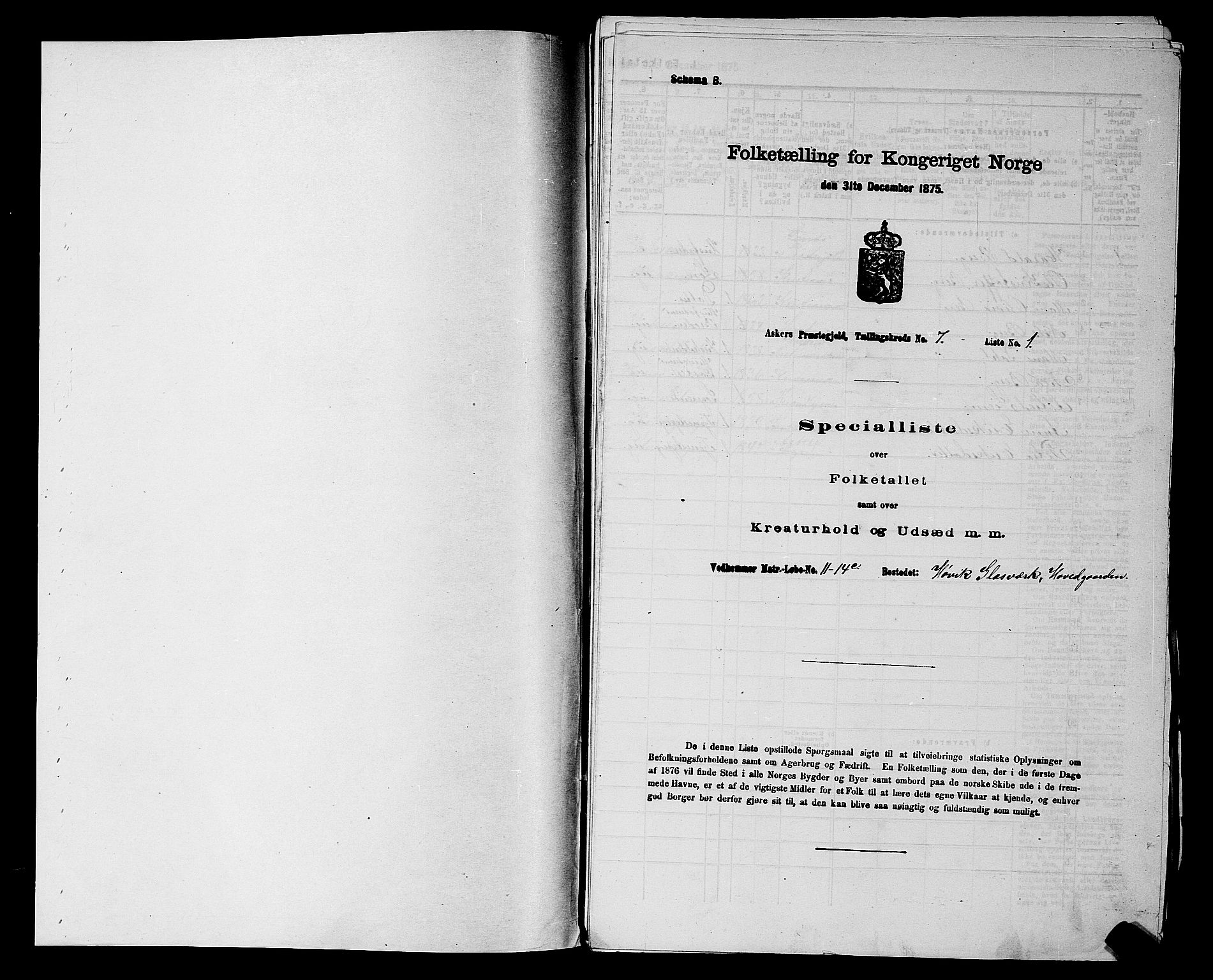 RA, 1875 census for 0220P Asker, 1875, p. 1385