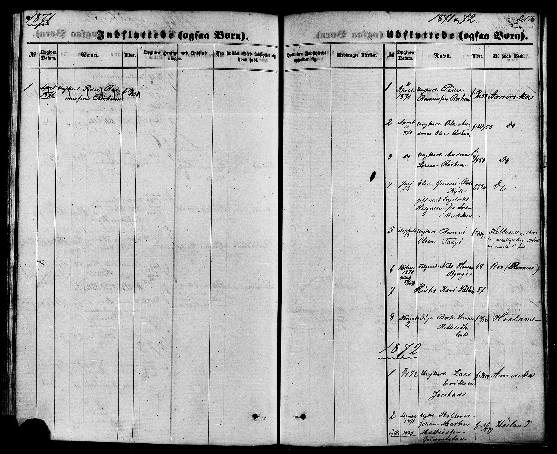 Nedstrand sokneprestkontor, SAST/A-101841/01/IV: Parish register (official) no. A 10, 1861-1887, p. 217