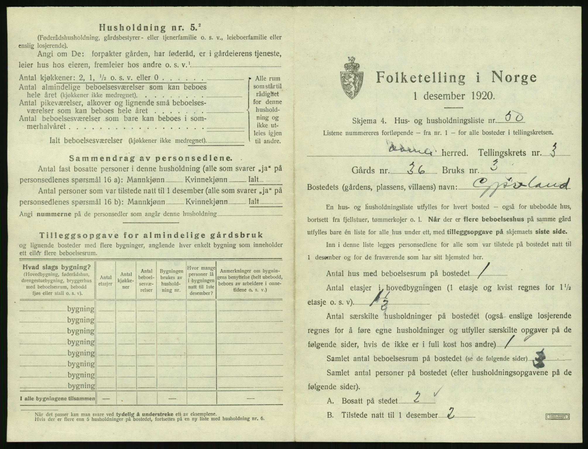 SAK, 1920 census for Åmli, 1920, p. 237