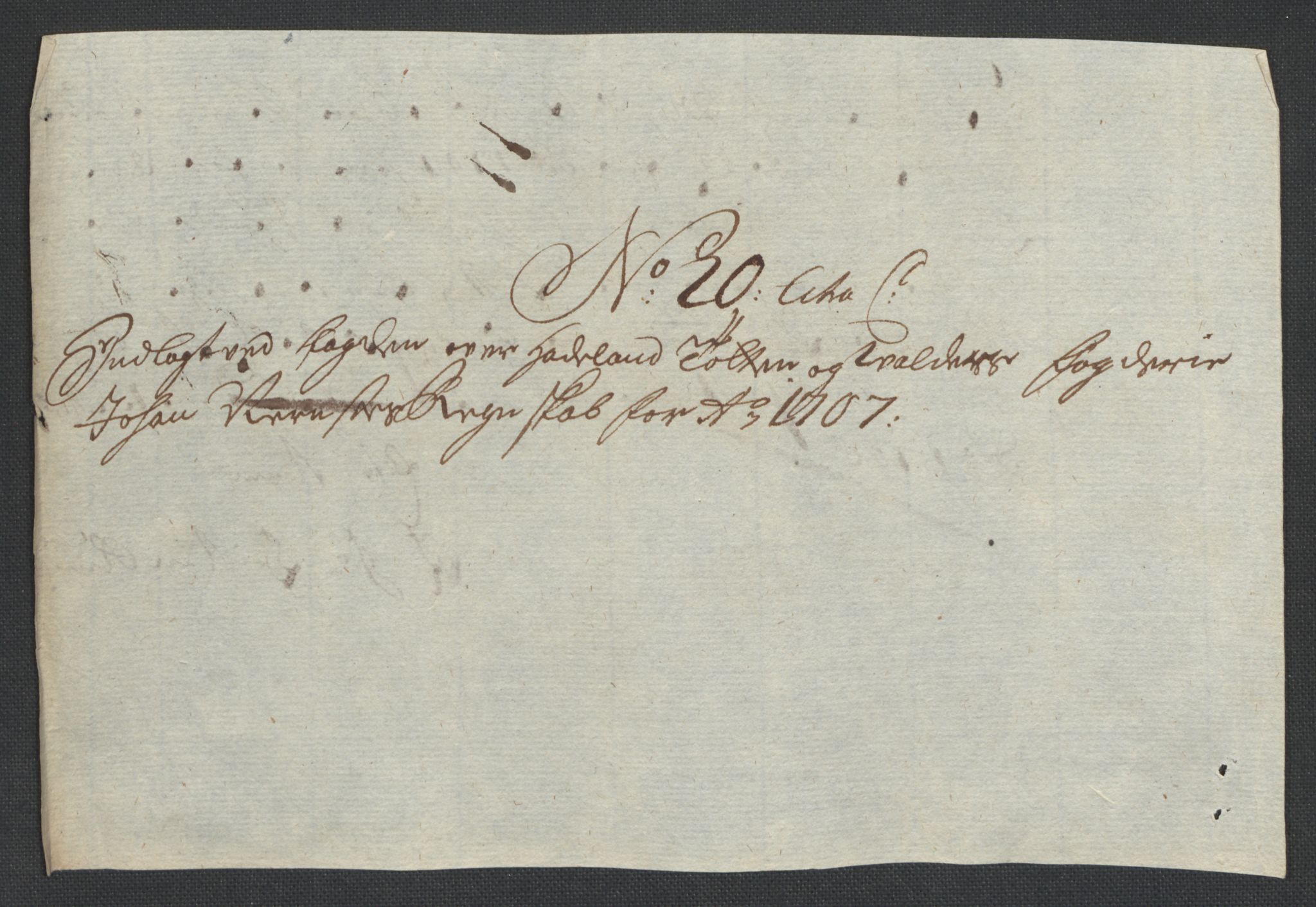 Rentekammeret inntil 1814, Reviderte regnskaper, Fogderegnskap, AV/RA-EA-4092/R18/L1305: Fogderegnskap Hadeland, Toten og Valdres, 1707-1708, p. 326