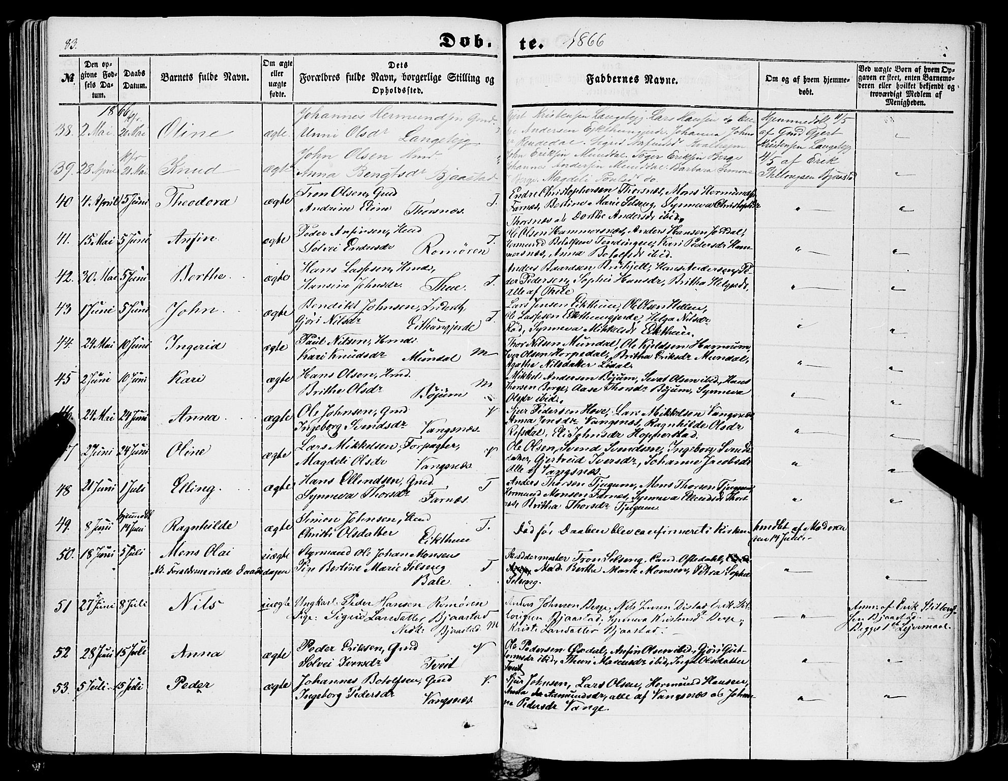 Balestrand sokneprestembete, AV/SAB-A-79601/H/Haa/Haaa/L0002: Parish register (official) no. A 2, 1847-1866, p. 83