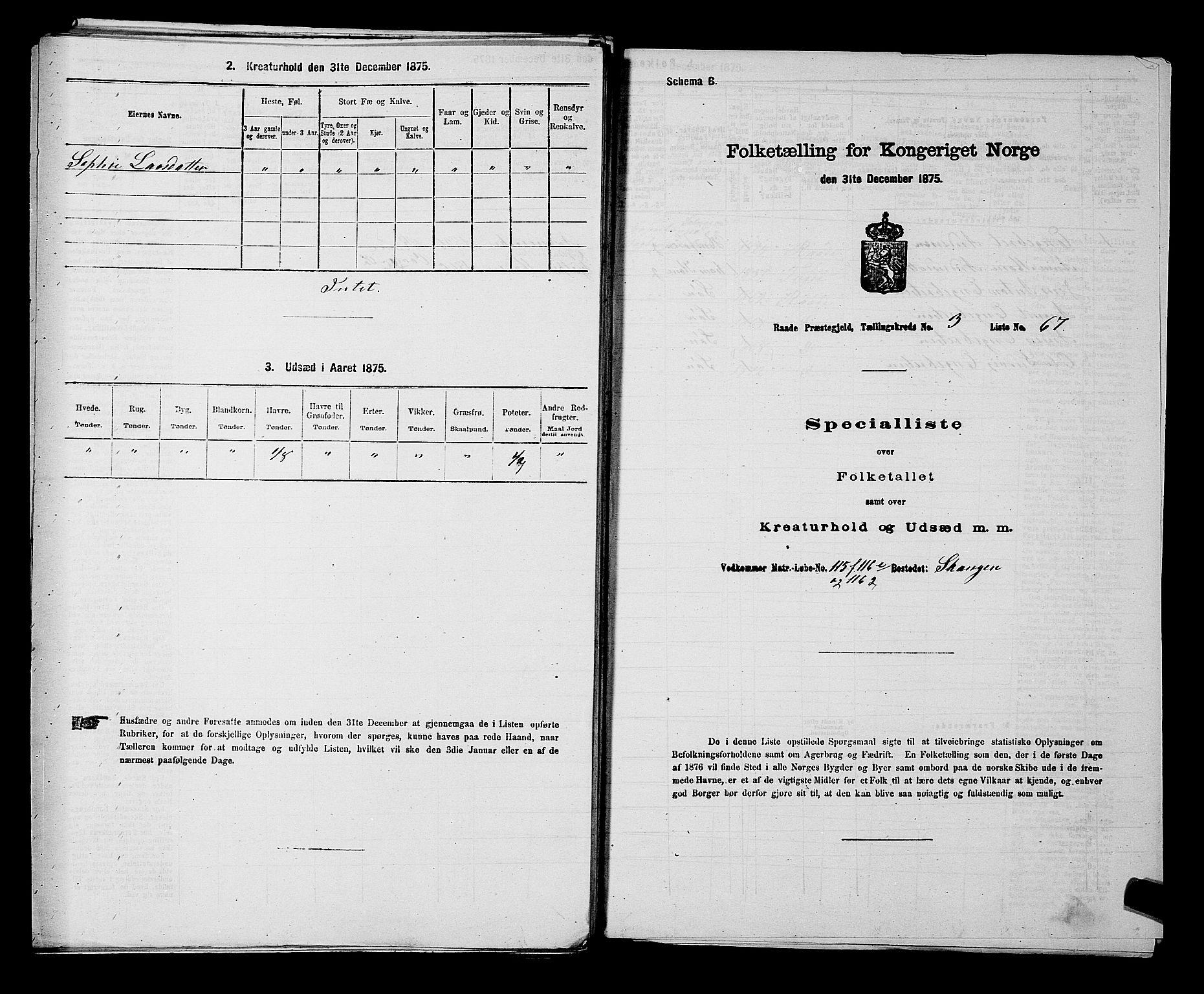 RA, 1875 census for 0135P Råde, 1875, p. 760