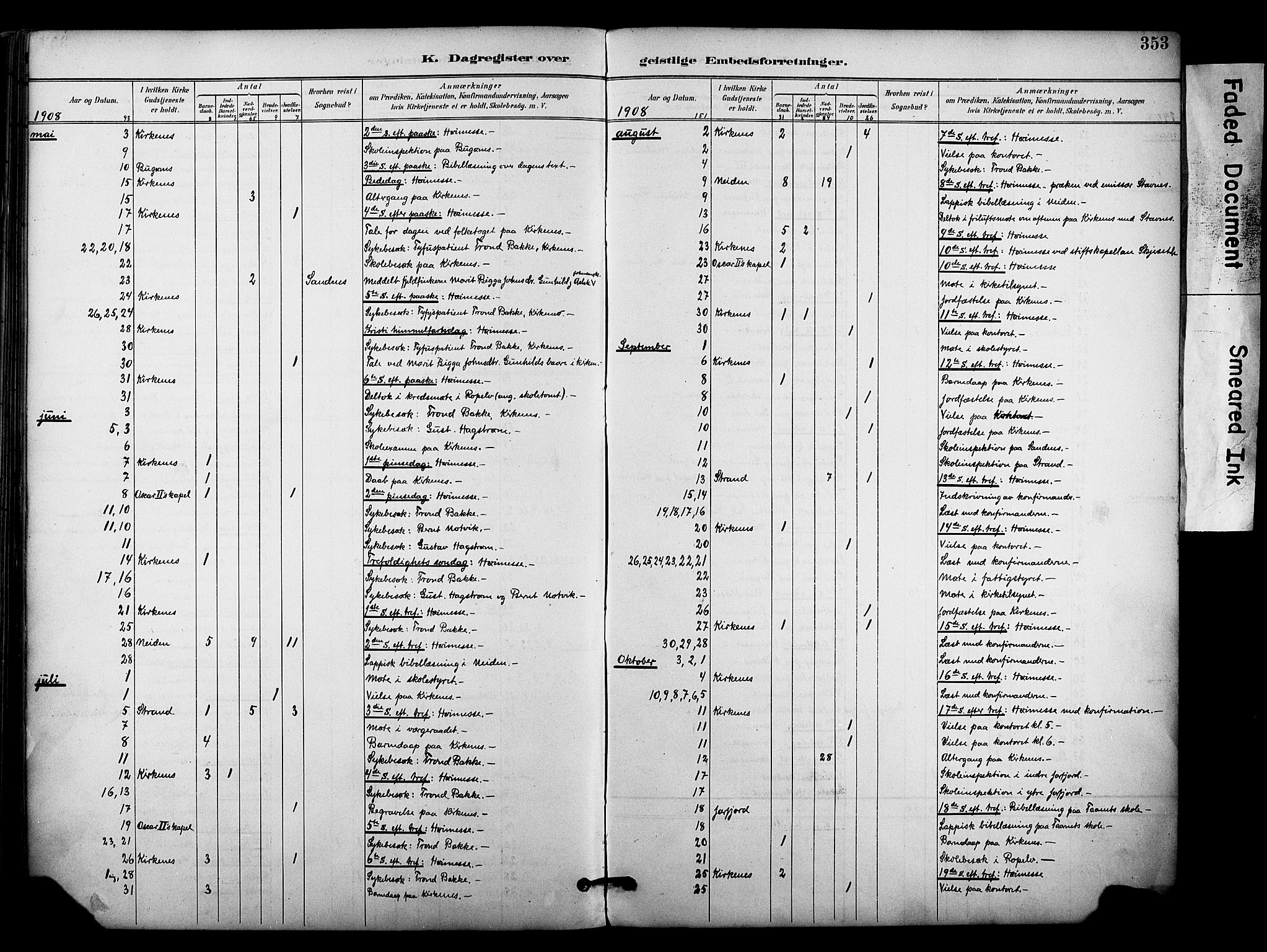 Sør-Varanger sokneprestkontor, AV/SATØ-S-1331/H/Ha/L0004kirke: Parish register (official) no. 4, 1891-1908, p. 353