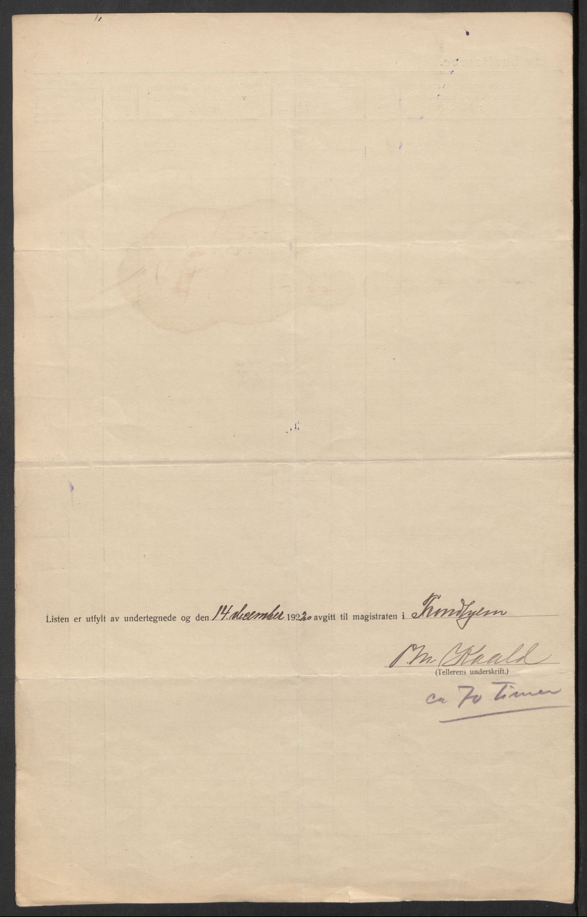 SAT, 1920 census for Trondheim, 1920, p. 229