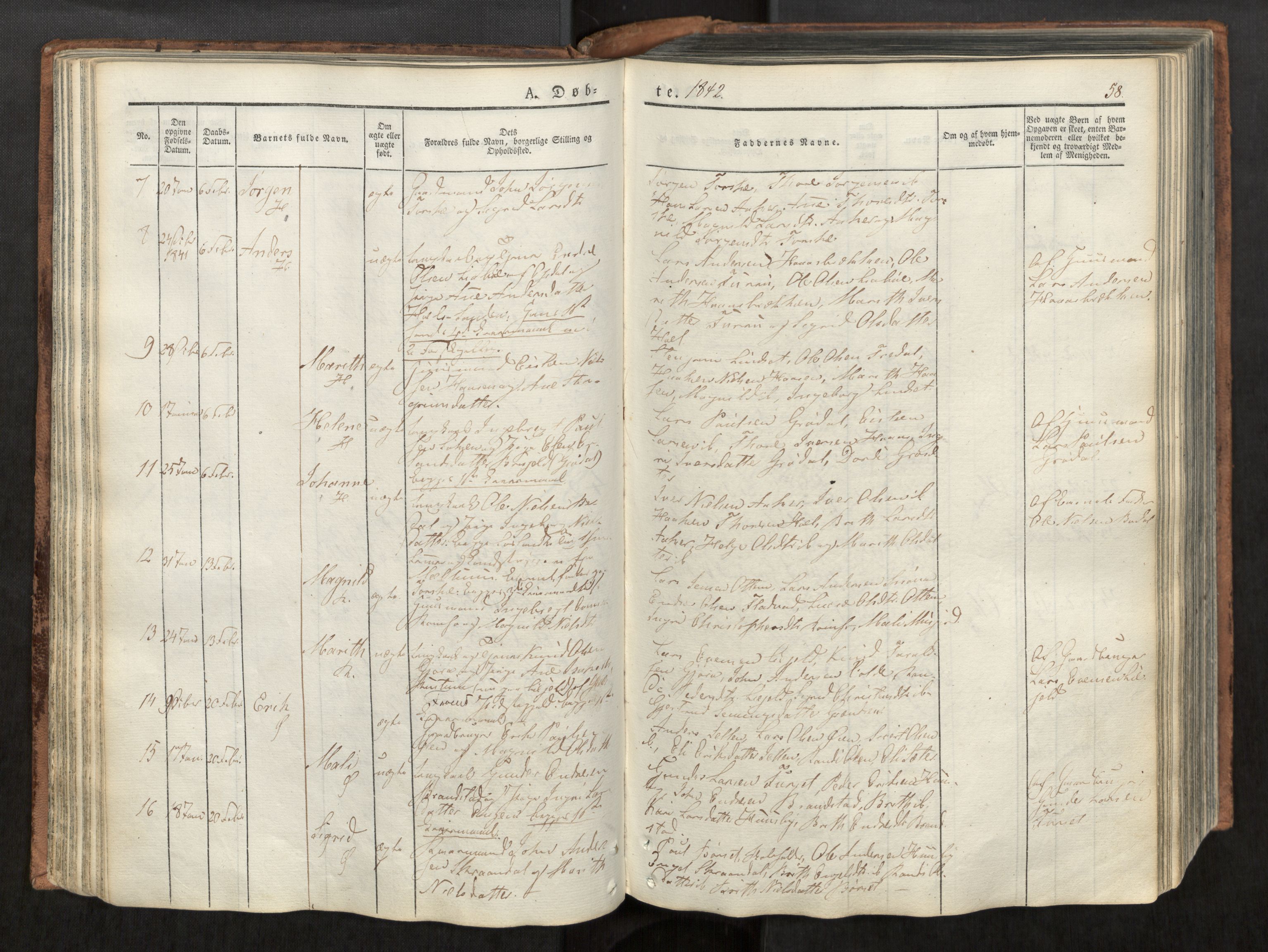Ministerialprotokoller, klokkerbøker og fødselsregistre - Møre og Romsdal, SAT/A-1454/590/L1012: Parish register (official) no. 590A04, 1832-1846, p. 58