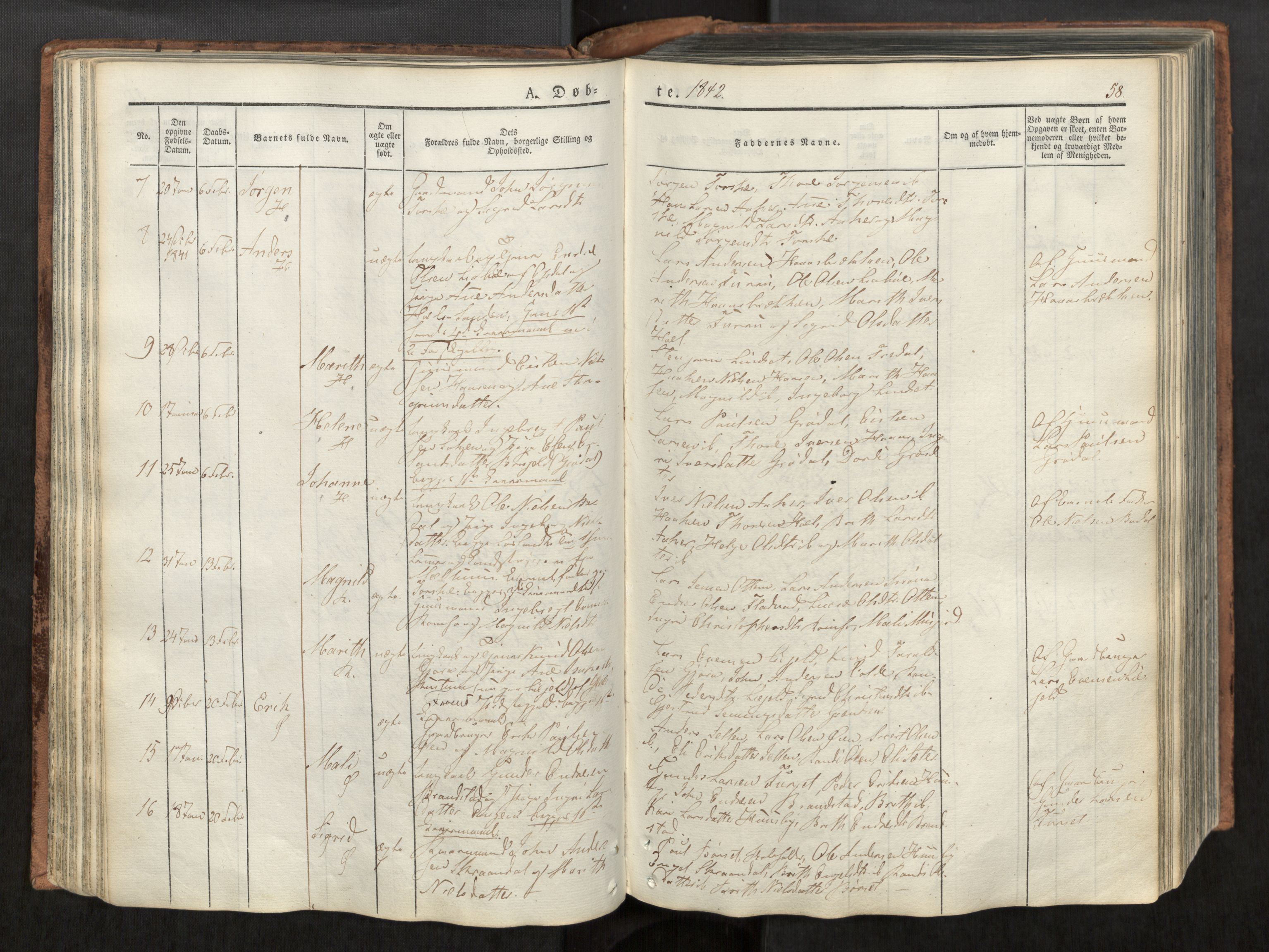 Ministerialprotokoller, klokkerbøker og fødselsregistre - Møre og Romsdal, AV/SAT-A-1454/590/L1012: Parish register (official) no. 590A04, 1832-1846, p. 58