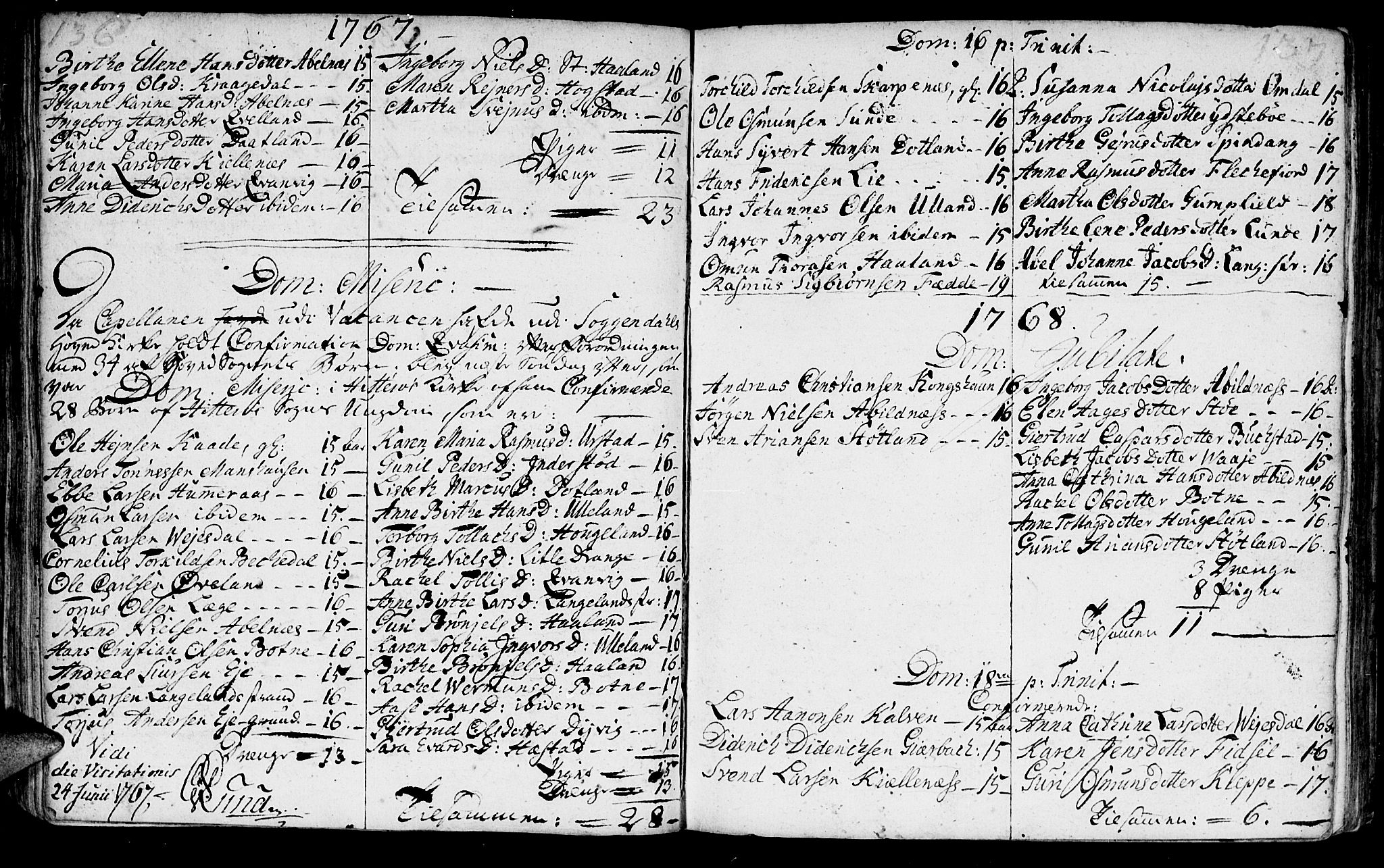 Flekkefjord sokneprestkontor, AV/SAK-1111-0012/F/Fa/Fab/L0001: Parish register (official) no. A 1, 1750-1780, p. 136-137