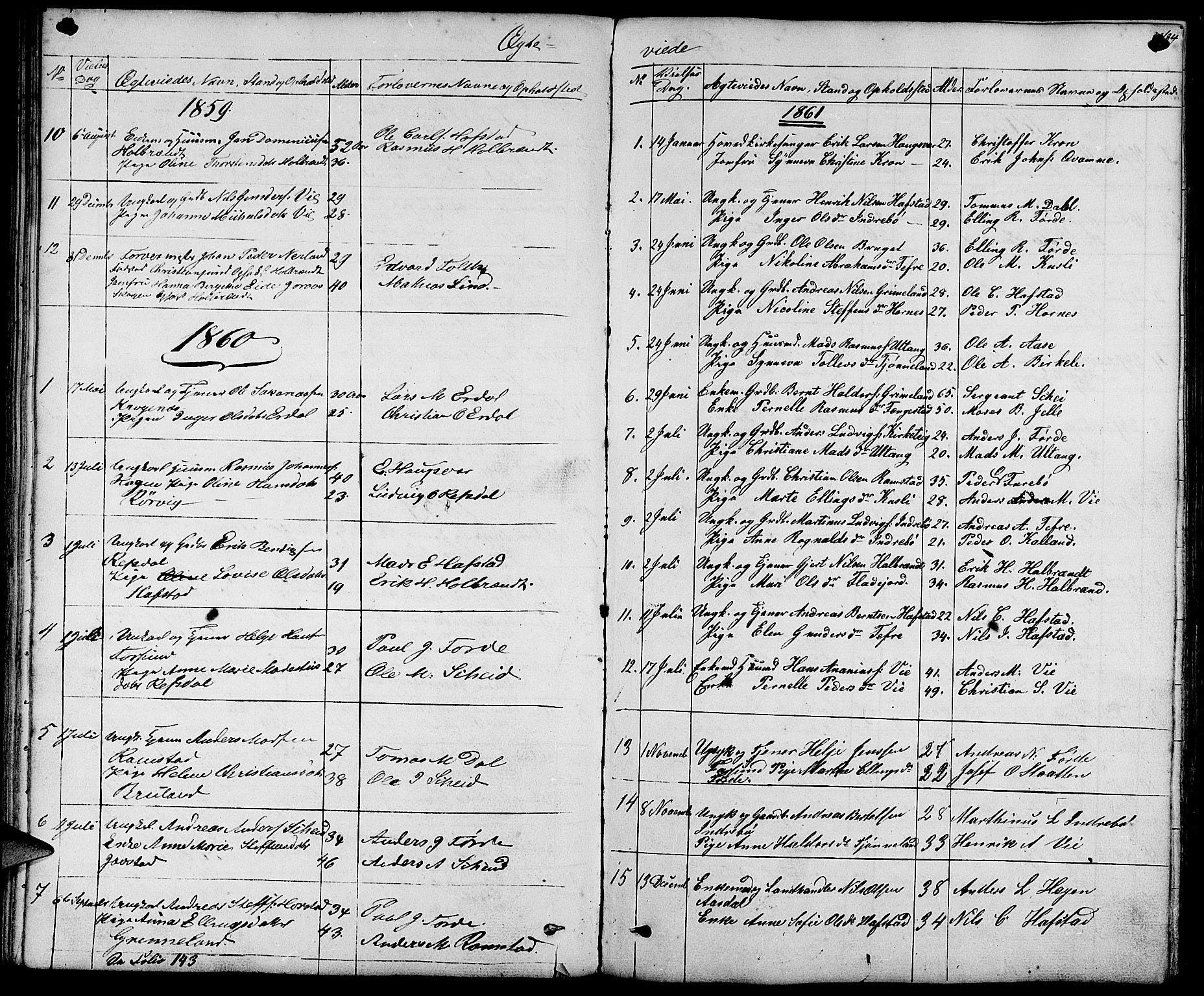 Førde sokneprestembete, SAB/A-79901/H/Hab/Haba/L0001: Parish register (copy) no. A 1, 1853-1880, p. 134