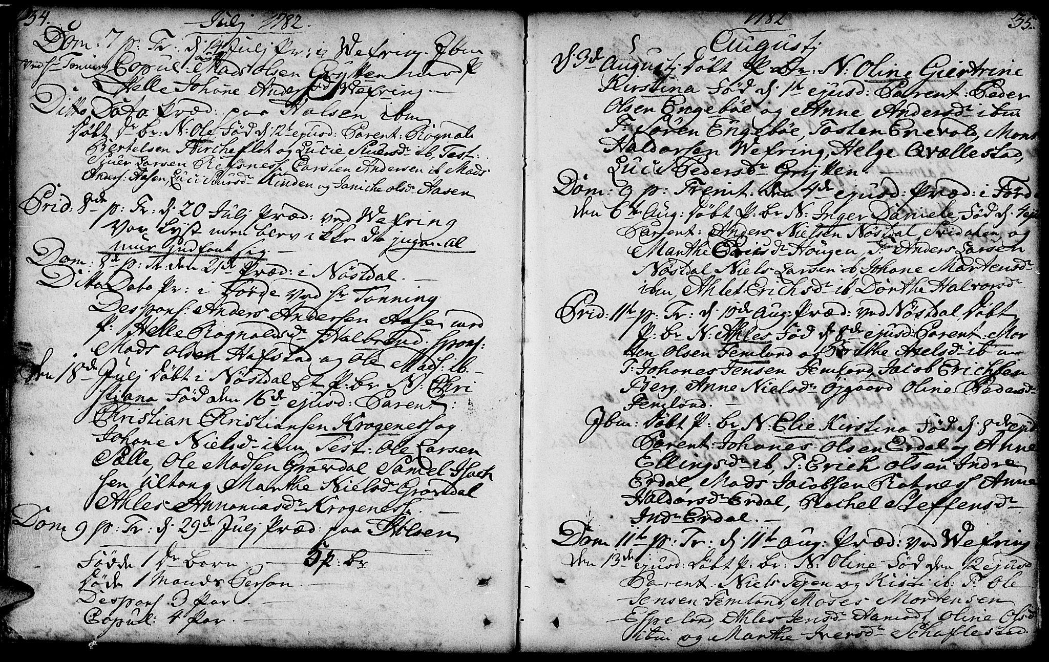 Førde sokneprestembete, AV/SAB-A-79901/H/Haa/Haaa/L0004: Parish register (official) no. A 4, 1781-1803, p. 34-35