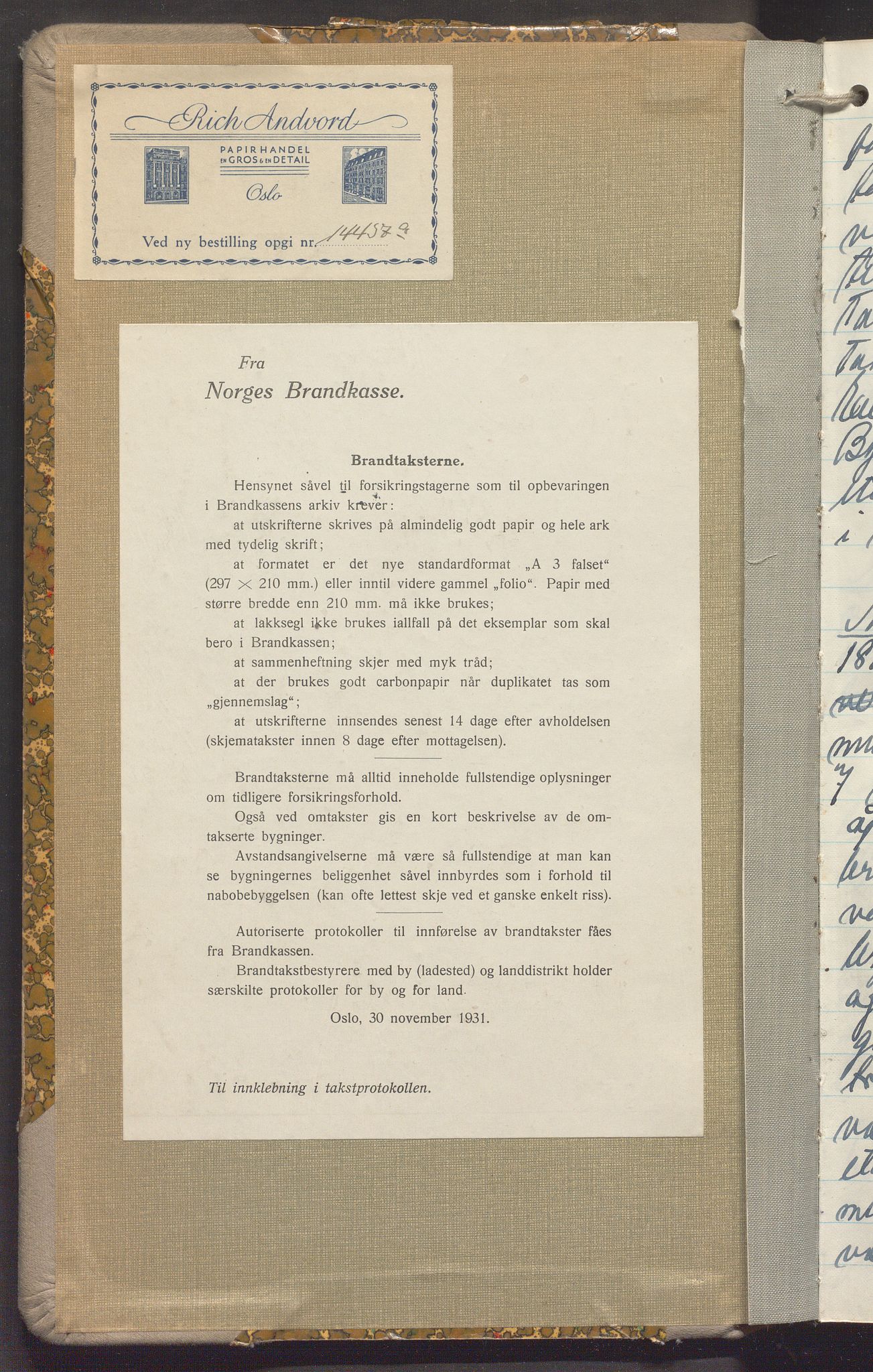 Lensmennene i Aker, OBA/A-10133/F/Fb/L0009: Branntakstprotokoll, 1943-1945