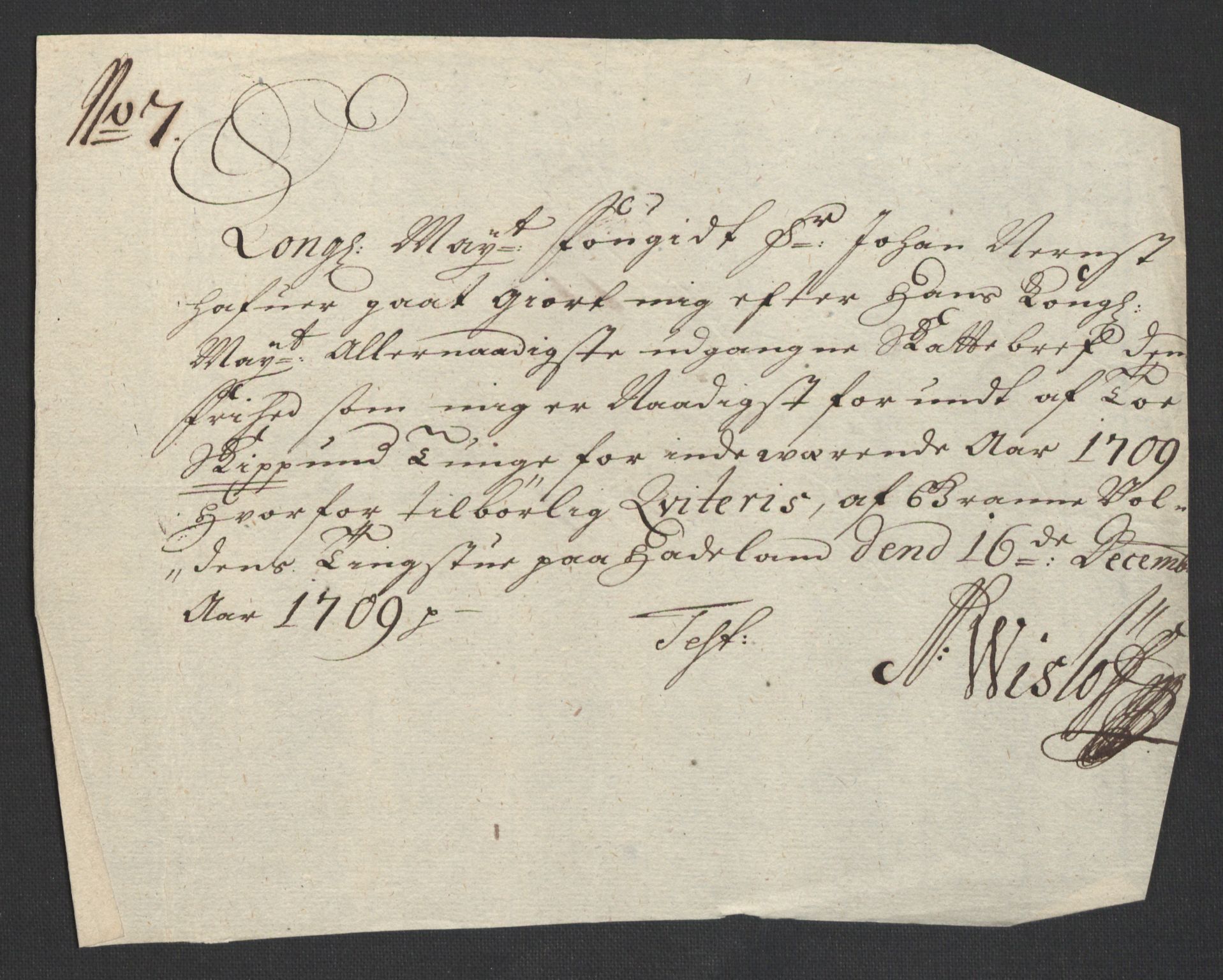 Rentekammeret inntil 1814, Reviderte regnskaper, Fogderegnskap, AV/RA-EA-4092/R18/L1306: Fogderegnskap Hadeland, Toten og Valdres, 1709, p. 308