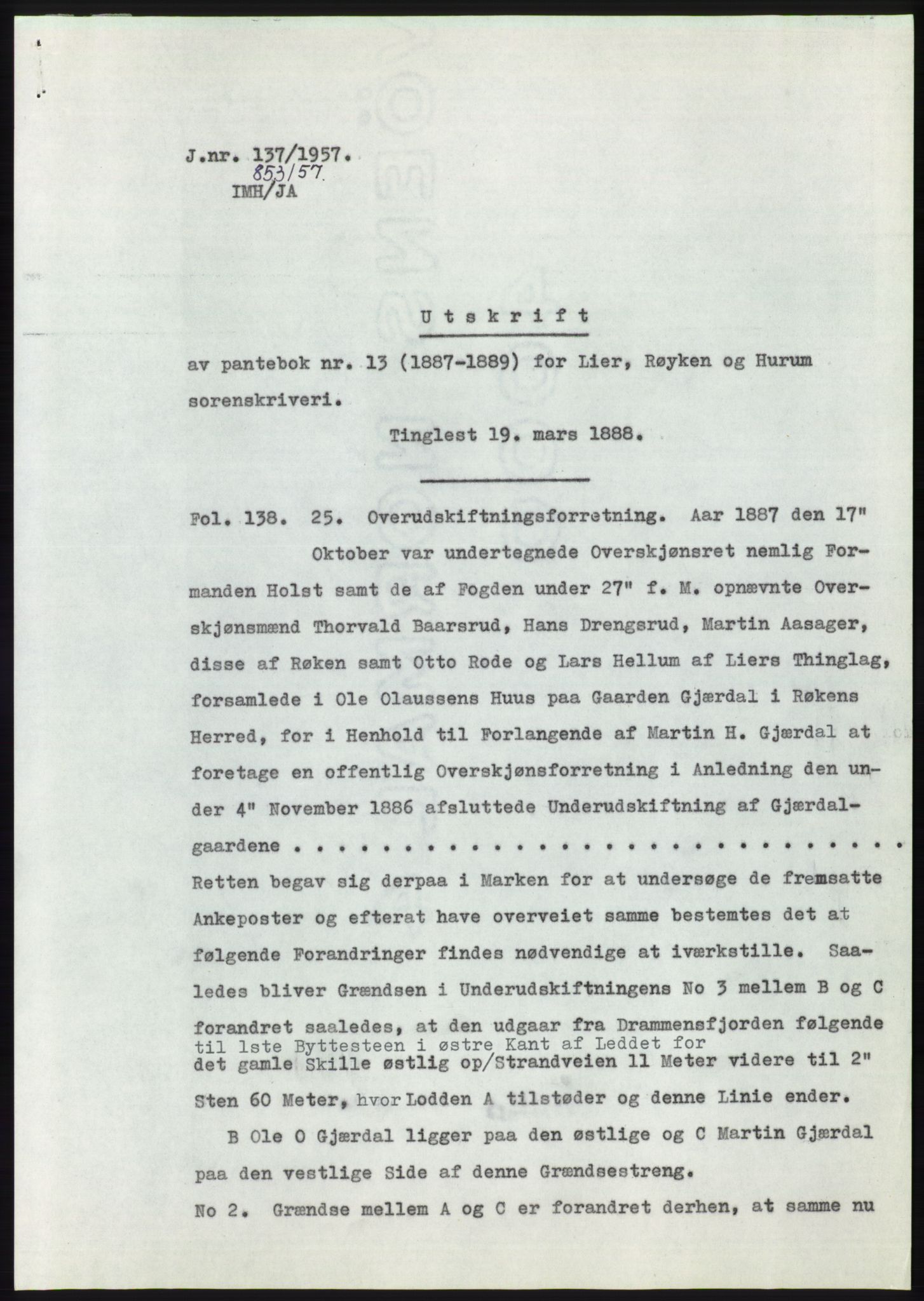 Statsarkivet i Kongsberg, SAKO/A-0001, 1956-1957, p. 177