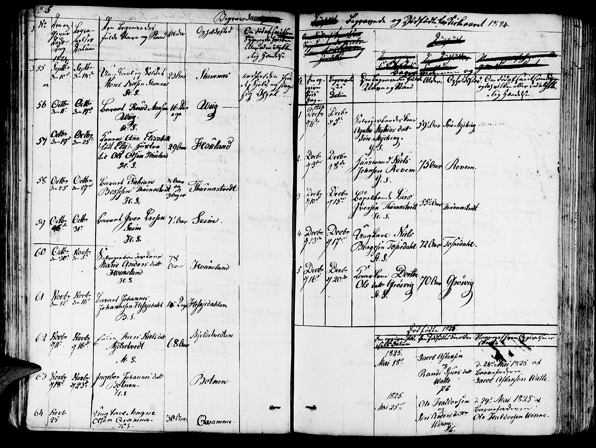 Haus sokneprestembete, AV/SAB-A-75601/H/Haa: Parish register (official) no. A 13, 1821-1827, p. 315