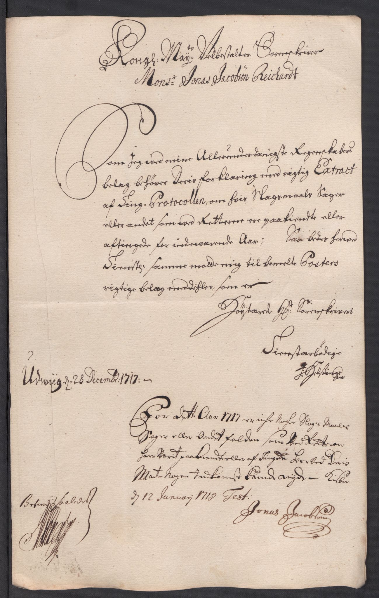 Rentekammeret inntil 1814, Reviderte regnskaper, Fogderegnskap, AV/RA-EA-4092/R63/L4325: Fogderegnskap Inderøy, 1717, p. 234