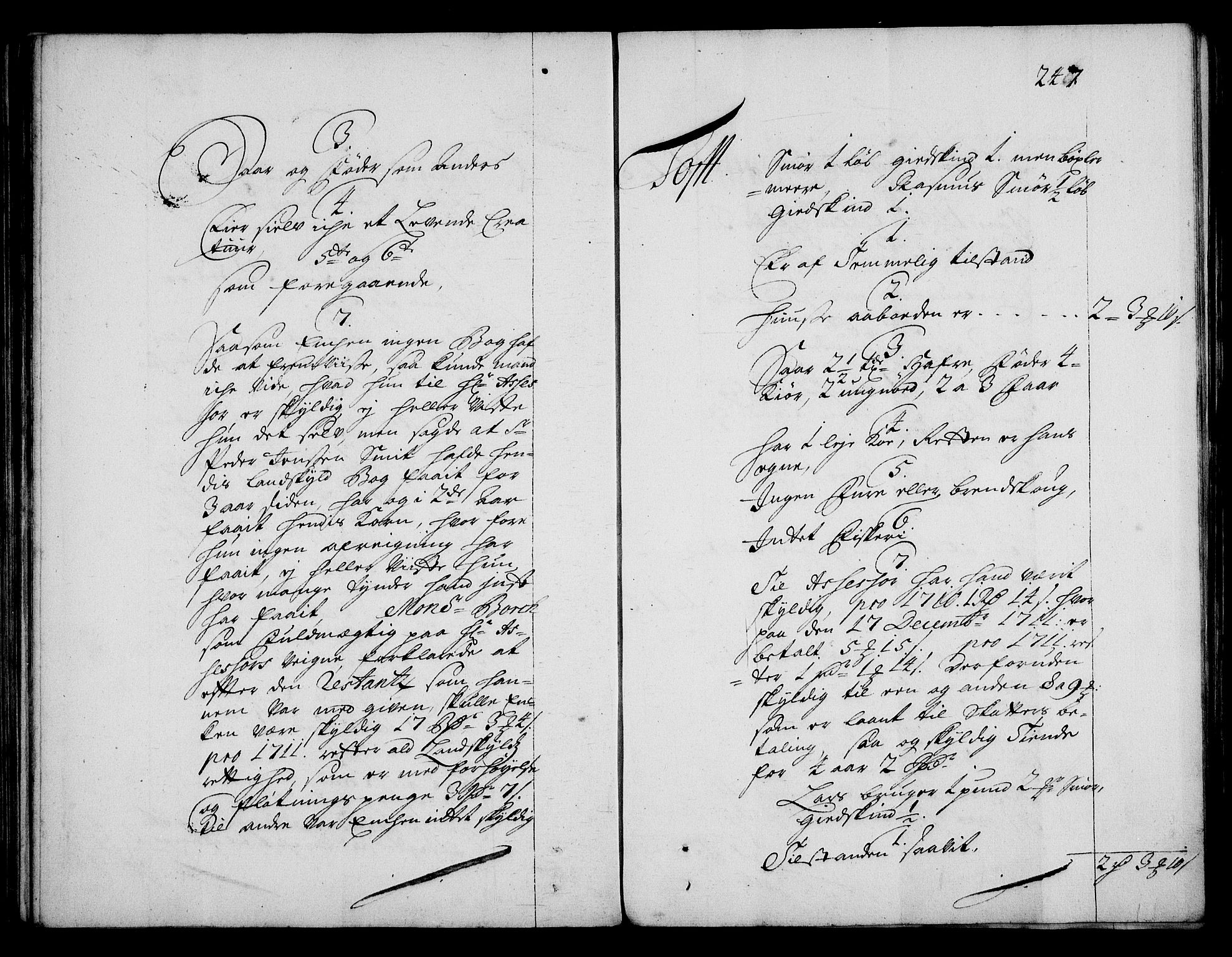 Rentekammeret inntil 1814, Realistisk ordnet avdeling, AV/RA-EA-4070/On/L0003: [Jj 4]: Kommisjonsforretning over Vilhelm Hanssøns forpaktning av Halsnøy klosters gods, 1712-1722, p. 246b-247a