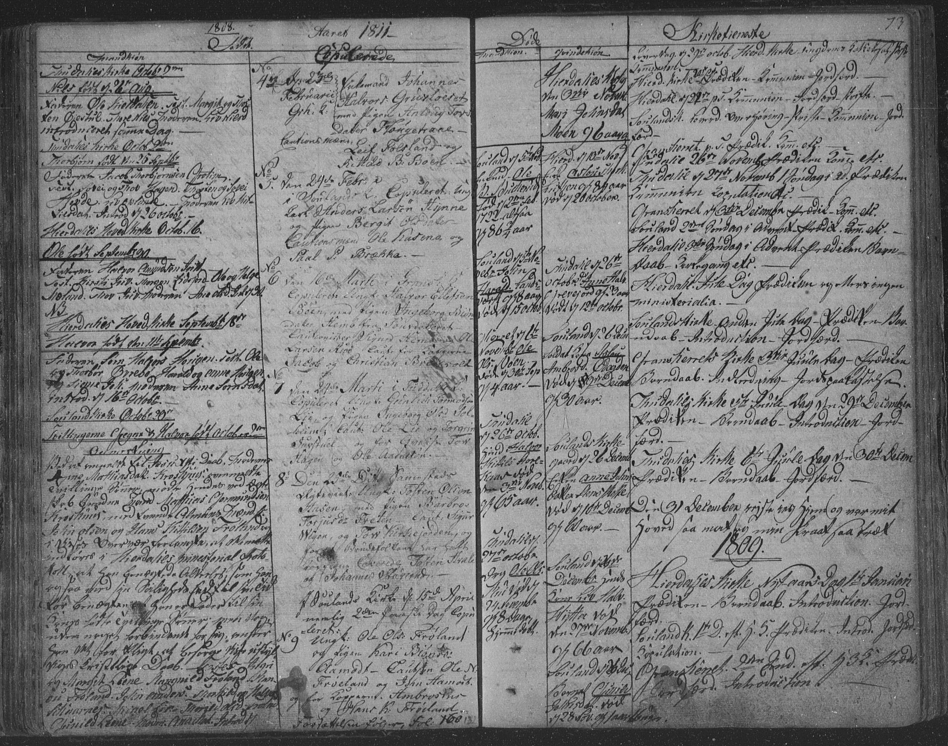 Hjartdal kirkebøker, AV/SAKO-A-270/F/Fa/L0006: Parish register (official) no. I 6, 1801-1814, p. 73