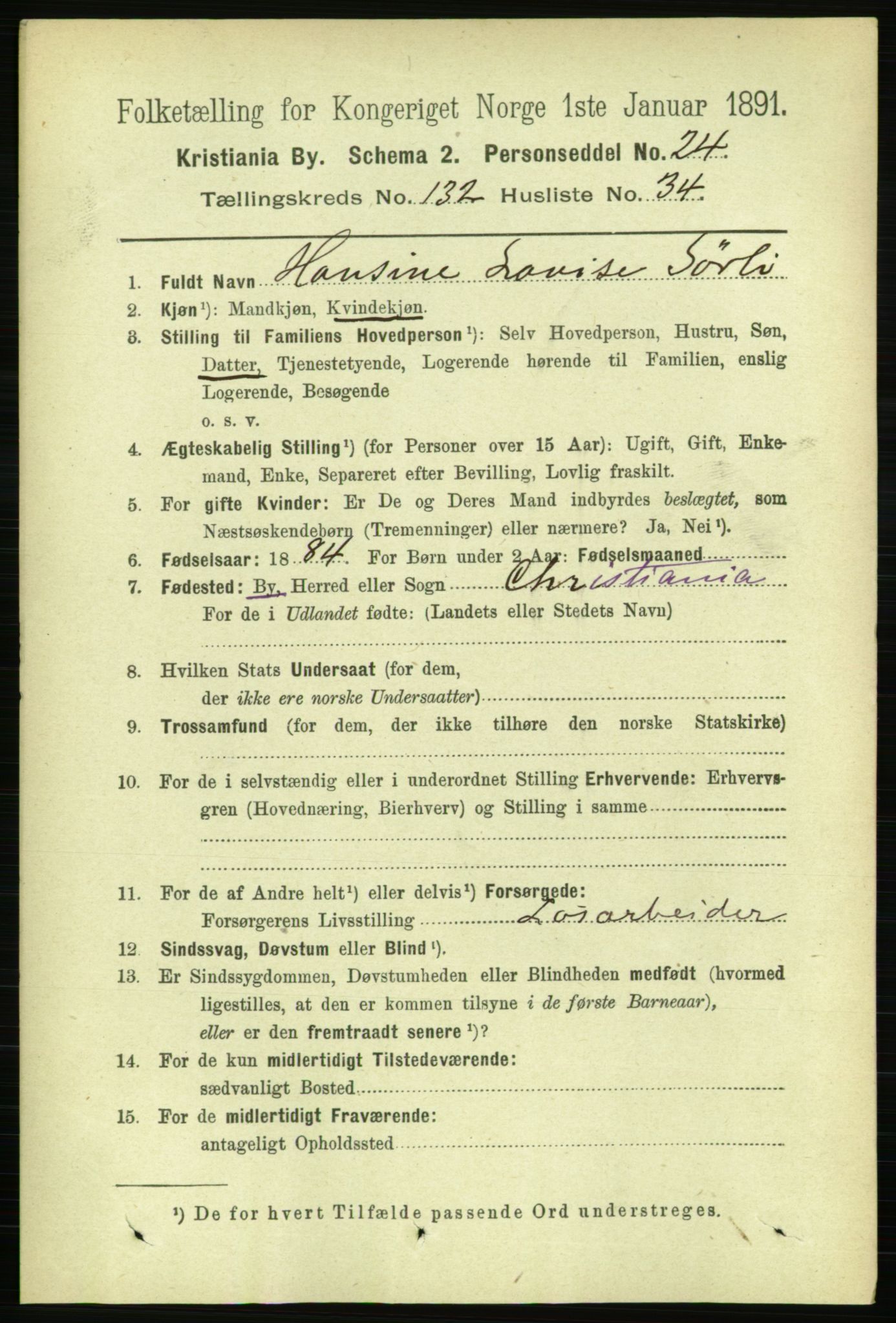 RA, 1891 census for 0301 Kristiania, 1891, p. 71942
