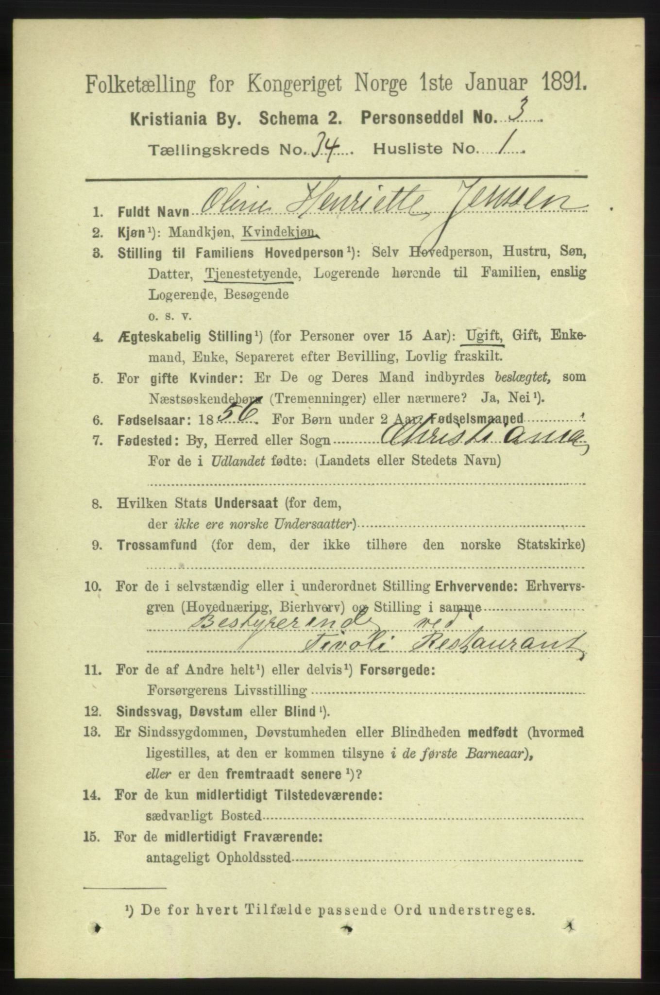 RA, 1891 census for 0301 Kristiania, 1891, p. 18360