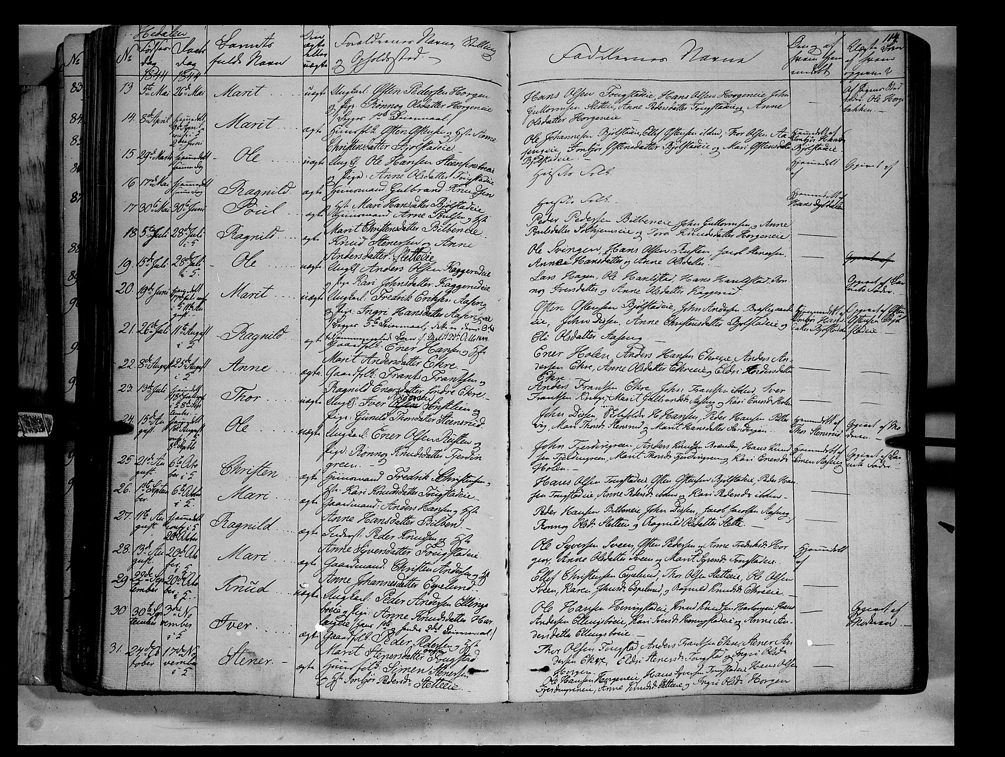 Vågå prestekontor, AV/SAH-PREST-076/H/Ha/Haa/L0005: Parish register (official) no. 5 /2, 1842-1856, p. 114
