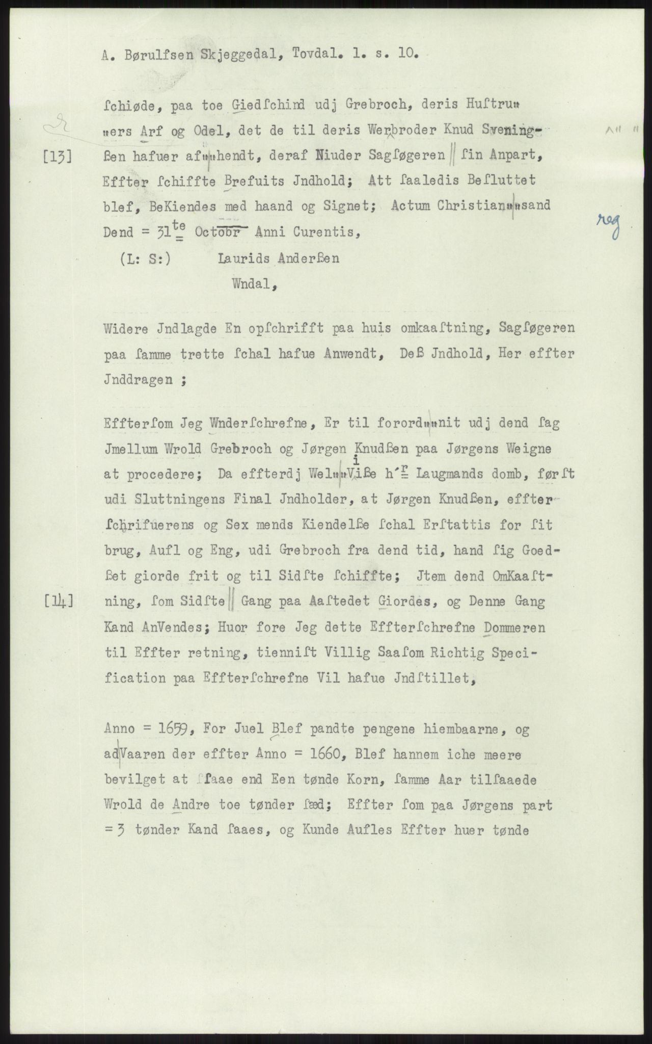 Samlinger til kildeutgivelse, Diplomavskriftsamlingen, AV/RA-EA-4053/H/Ha, p. 2032