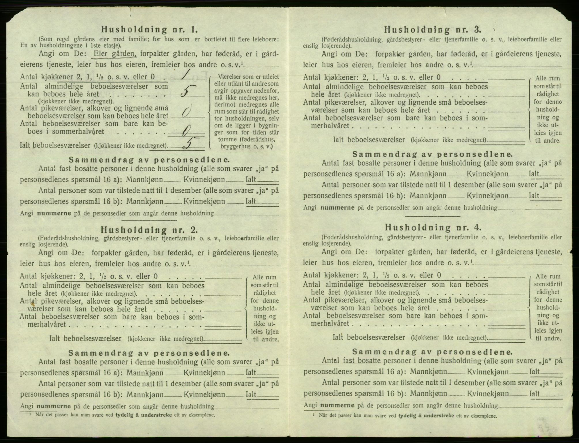 SAB, 1920 census for Fana, 1920, p. 3045