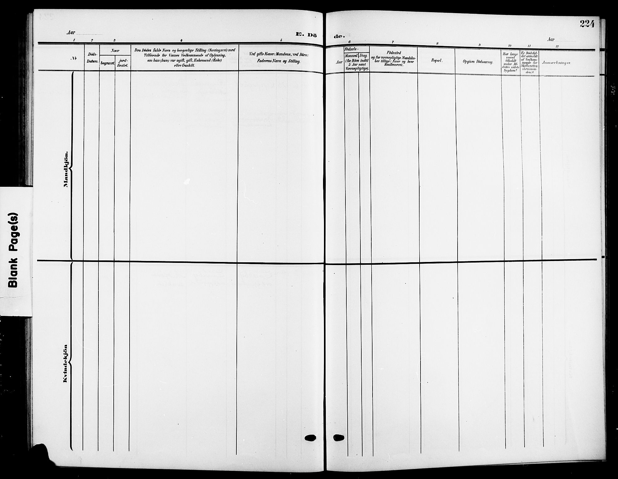 Nesodden prestekontor Kirkebøker, SAO/A-10013/G/Gb/L0001: Parish register (copy) no. II 1, 1905-1924, p. 224
