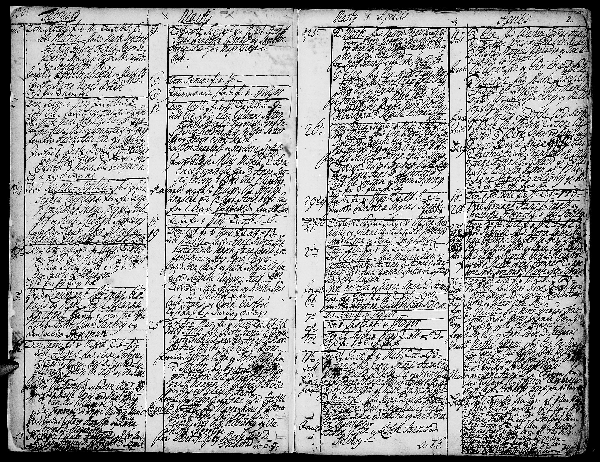 Vinger prestekontor, SAH/PREST-024/H/Ha/Haa/L0002: Parish register (official) no. 2, 1730-1751, p. 2