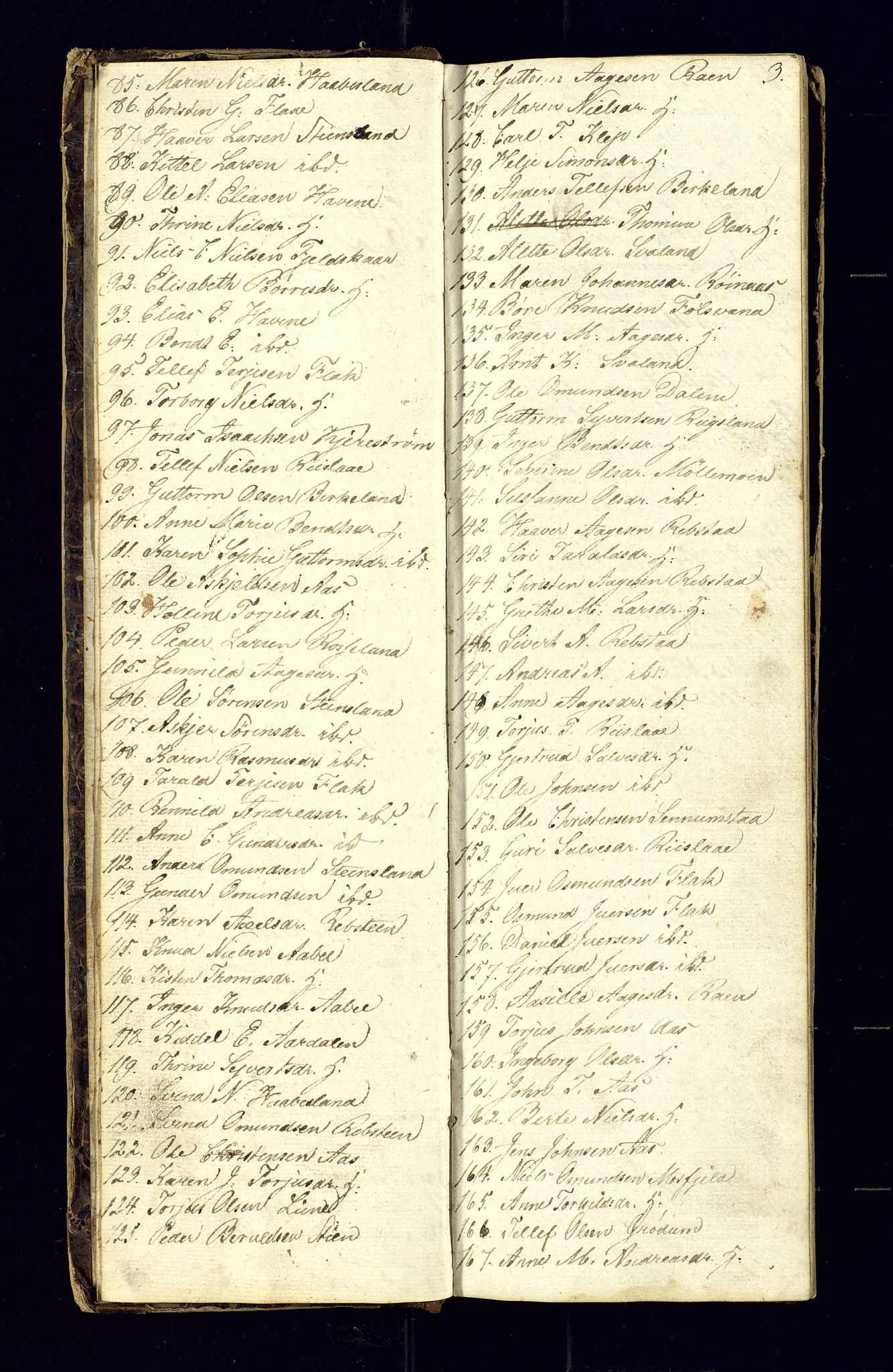 Birkenes sokneprestkontor, AV/SAK-1111-0004/F/Fc/L0002: Communicants register no. C-2, 1839-1849, p. 3