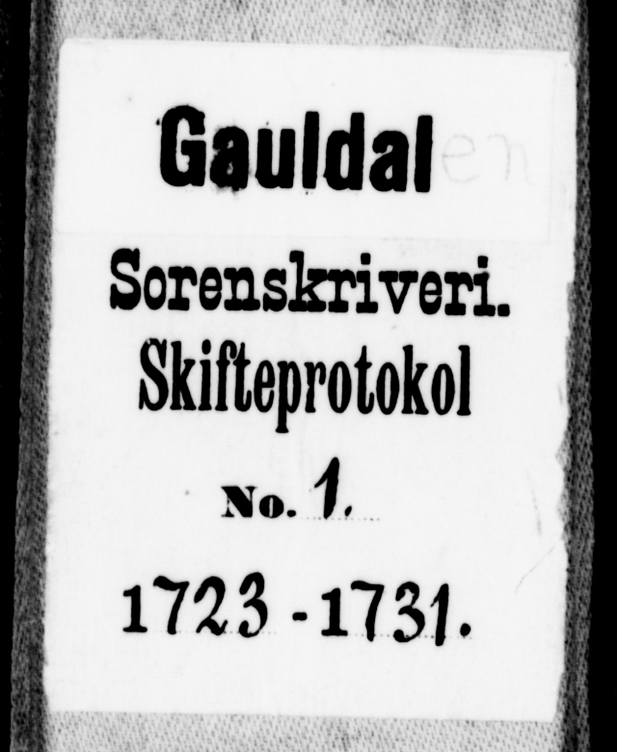 Gauldal sorenskriveri, SAT/A-0014/1/3/3A/L0001: Skifteprotokoll, 1723-1731