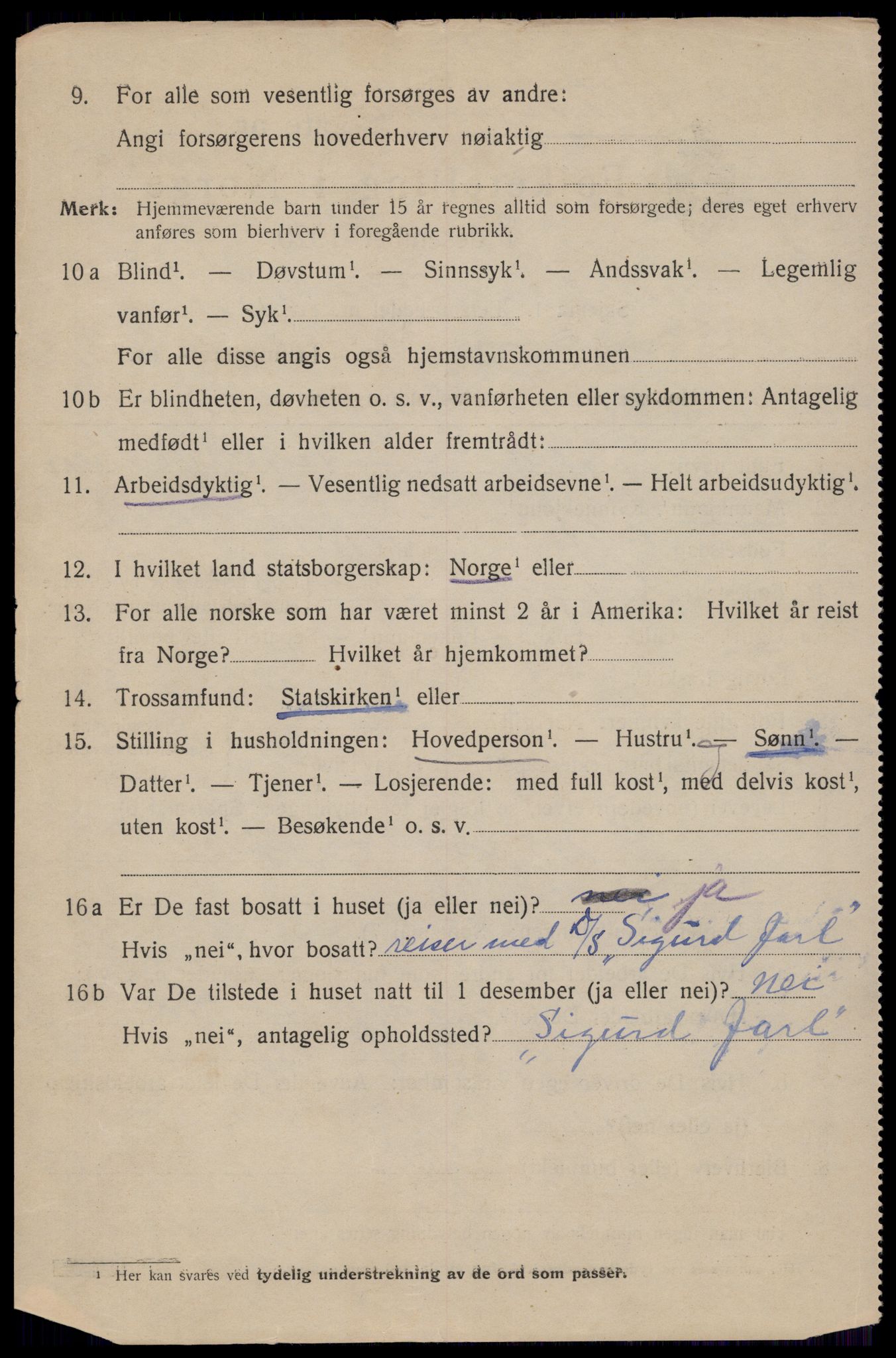 SAT, 1920 census for Trondheim, 1920, p. 42481