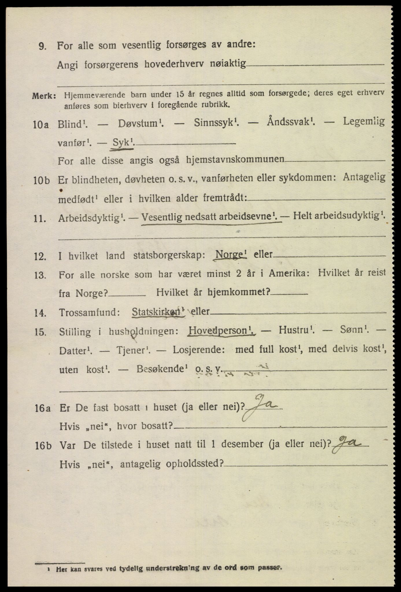 SAK, 1920 census for Bakke, 1920, p. 2377