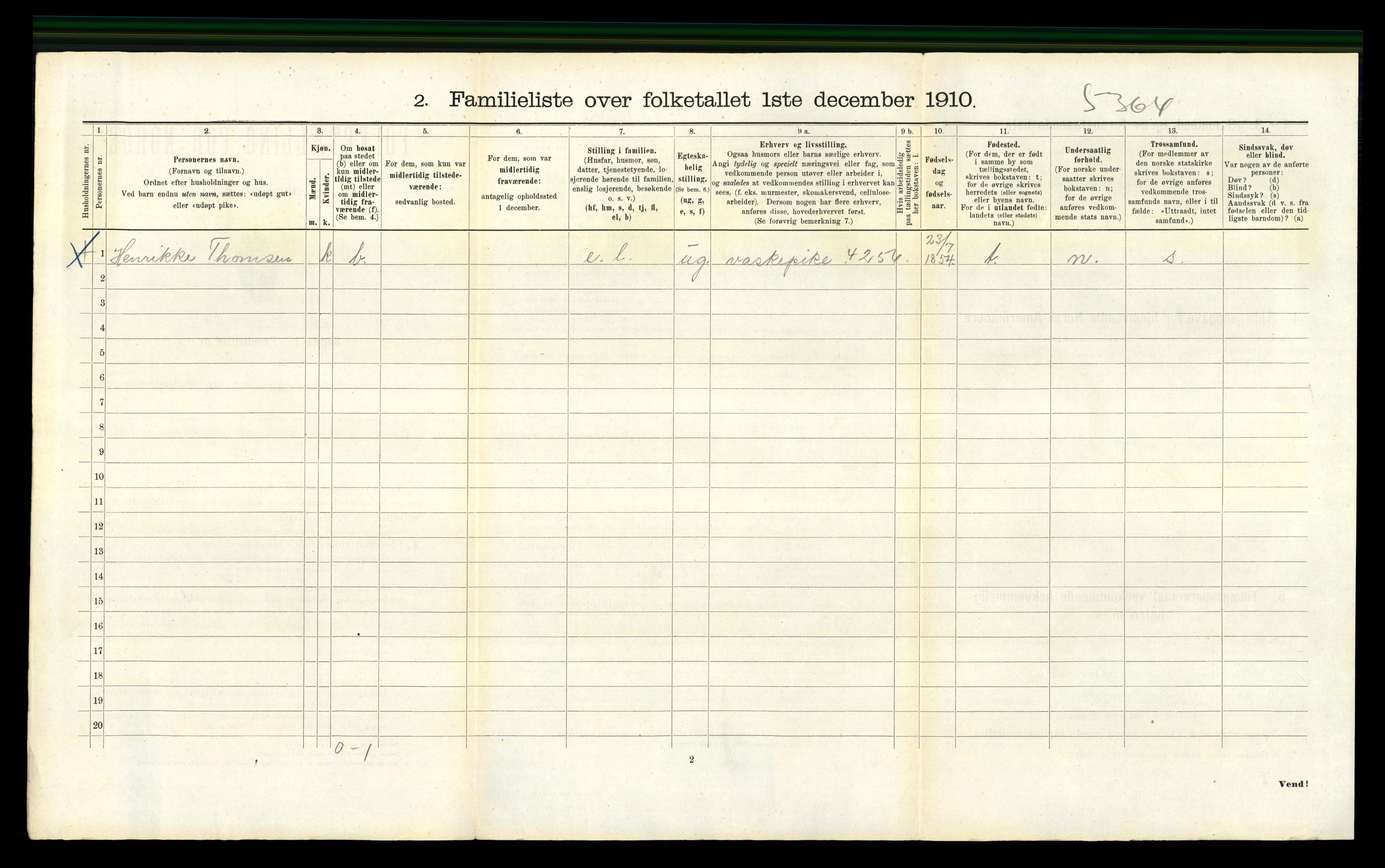 RA, 1910 census for Bergen, 1910, p. 33374