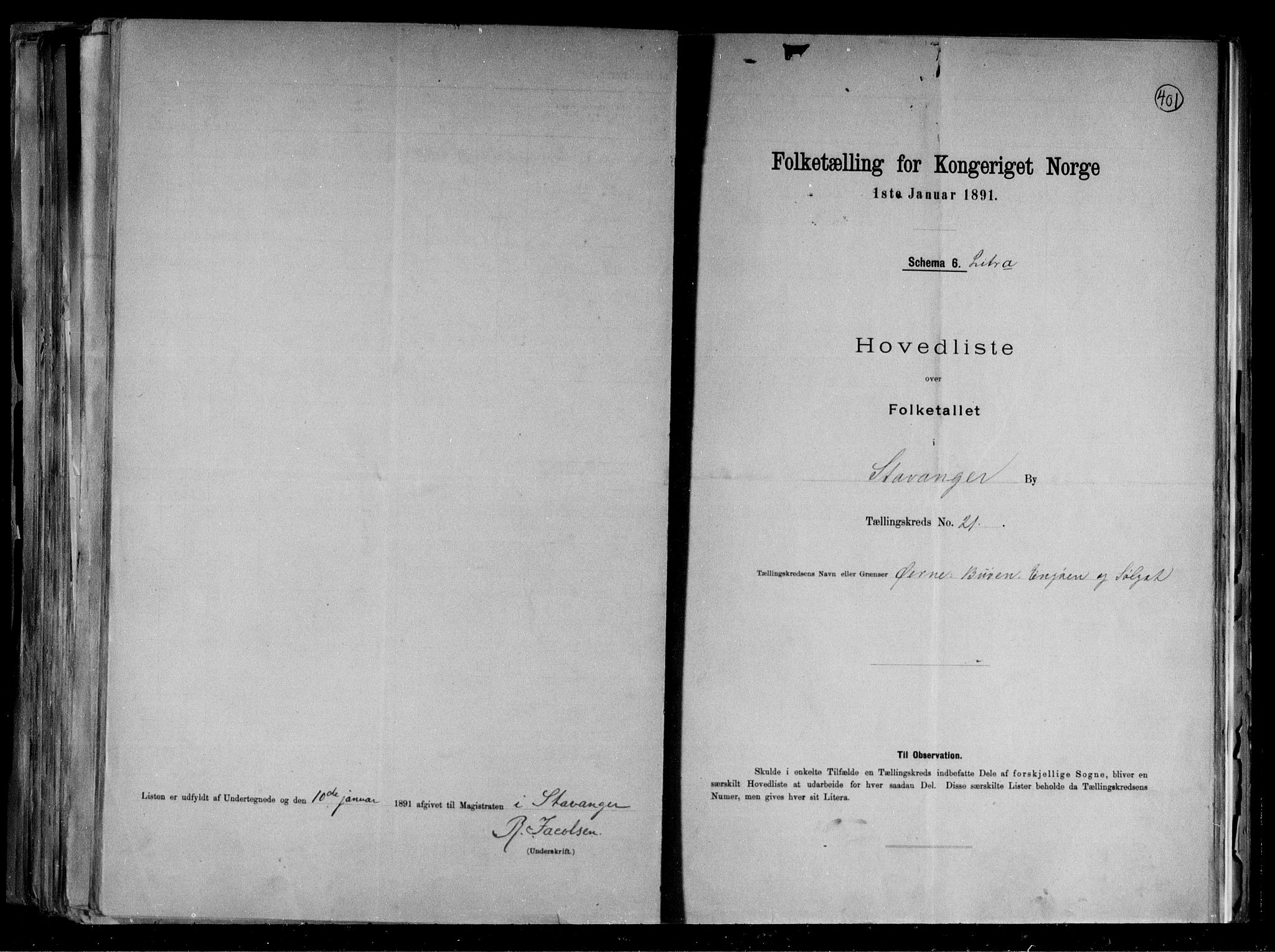 RA, 1891 census for 1103 Stavanger, 1891, p. 48