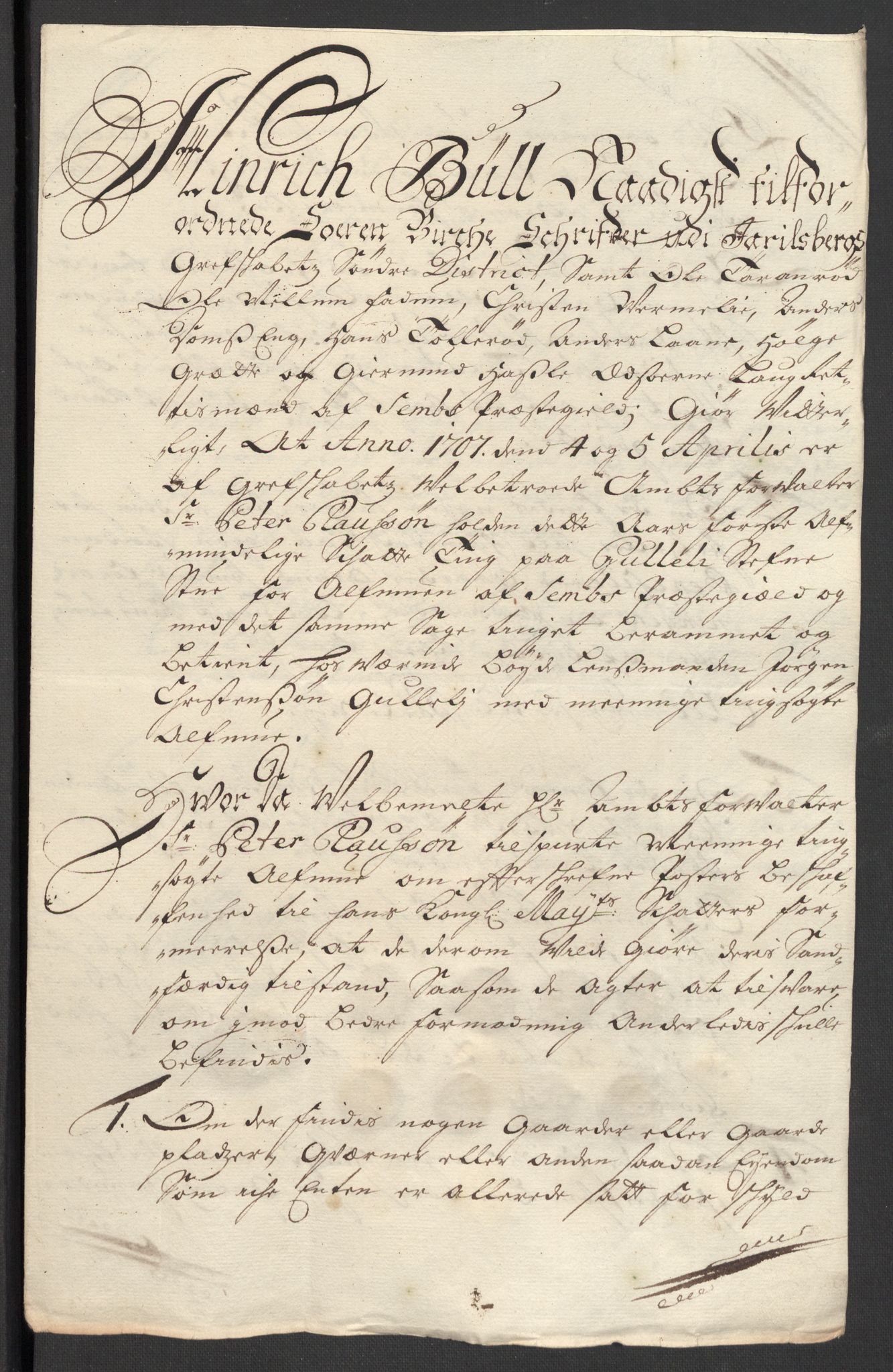 Rentekammeret inntil 1814, Reviderte regnskaper, Fogderegnskap, AV/RA-EA-4092/R32/L1872: Fogderegnskap Jarlsberg grevskap, 1706-1707, p. 423