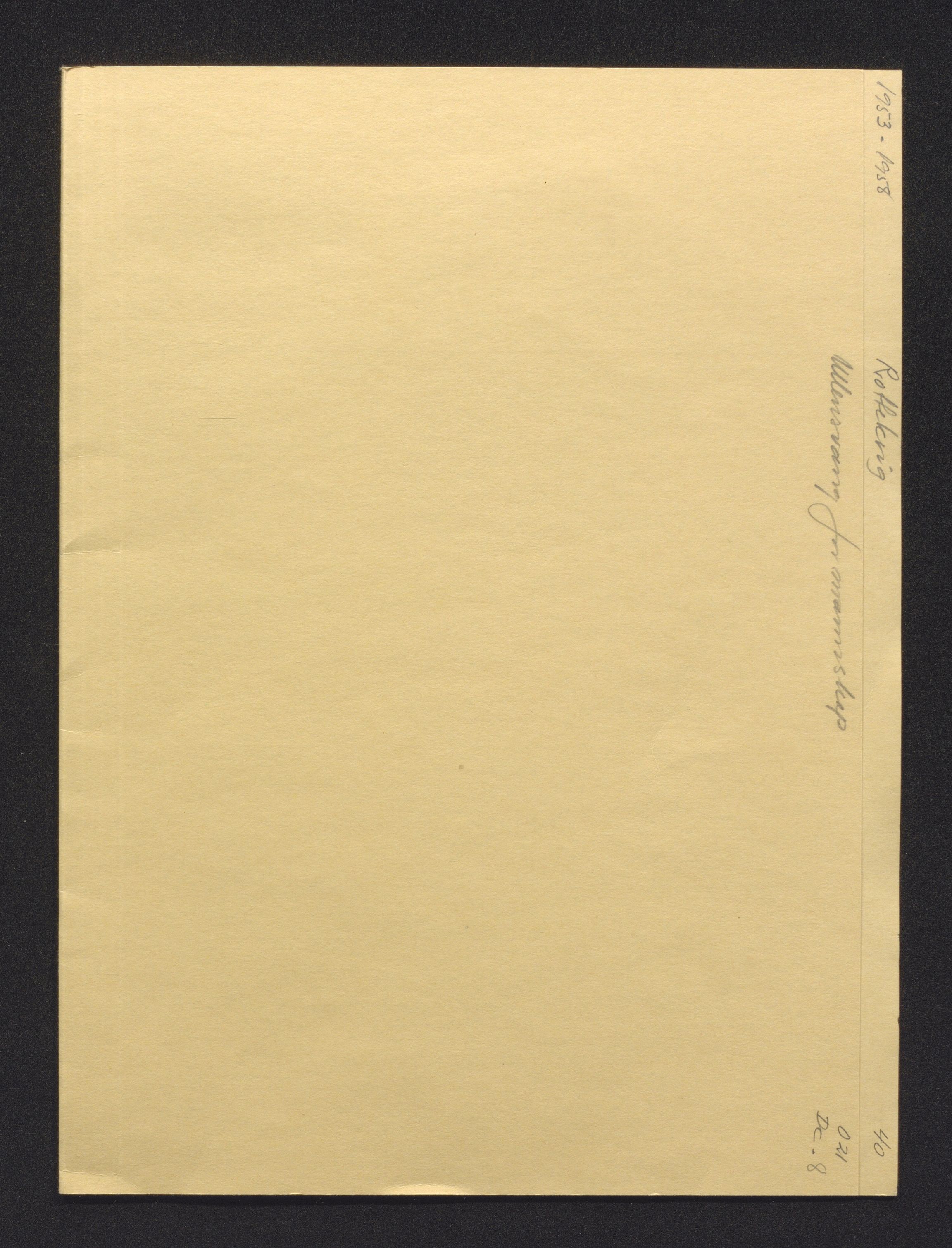 Ullensvang herad. Formannskapet , IKAH/1231b-021/D/Dc/L0008/0001: Saksarkiv systematisk ordna etter NHF arkivnøkkel 1950 / Rottekrig , 1953-1958