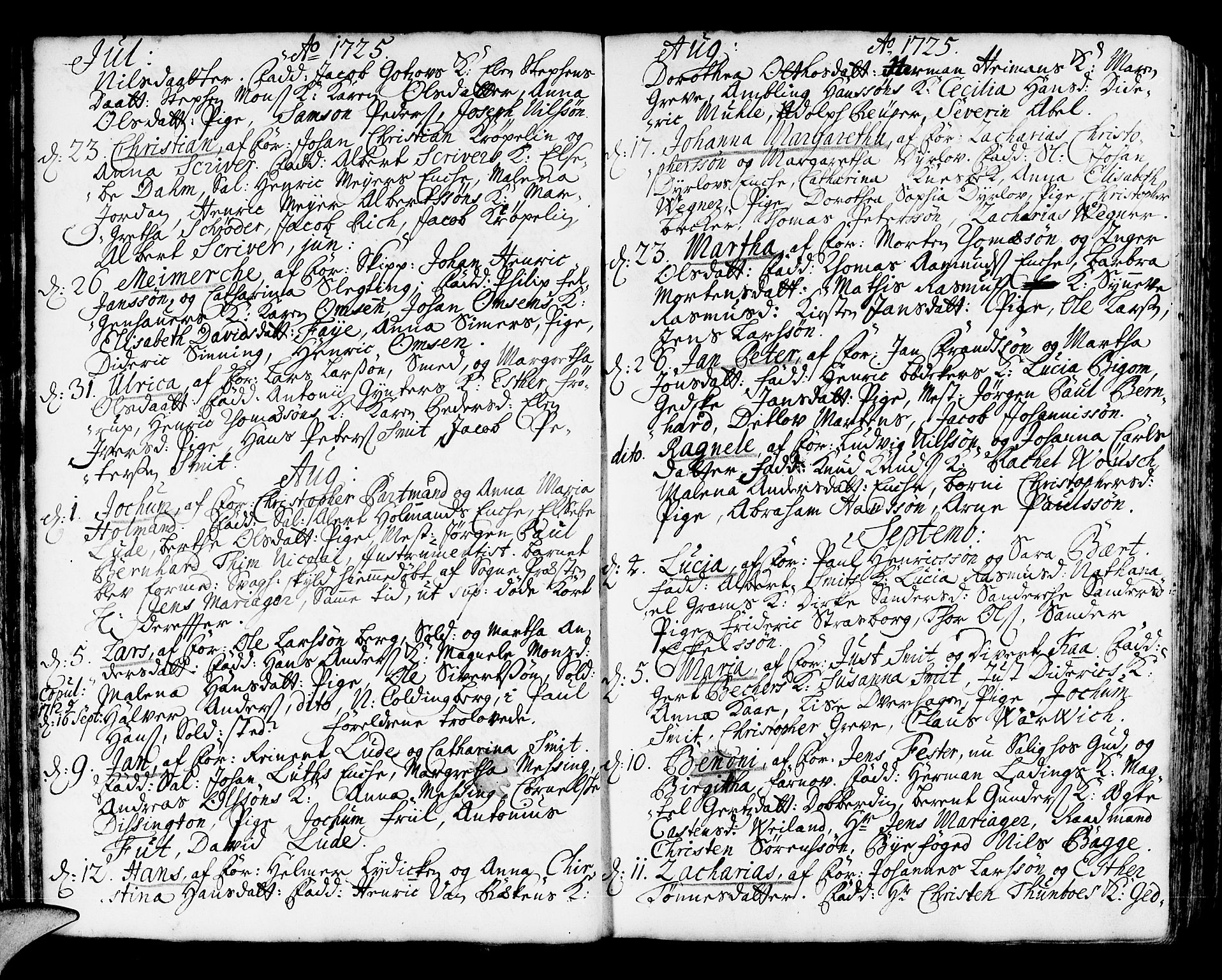 Korskirken sokneprestembete, AV/SAB-A-76101/H/Haa/L0004: Parish register (official) no. A 4, 1720-1750, p. 56