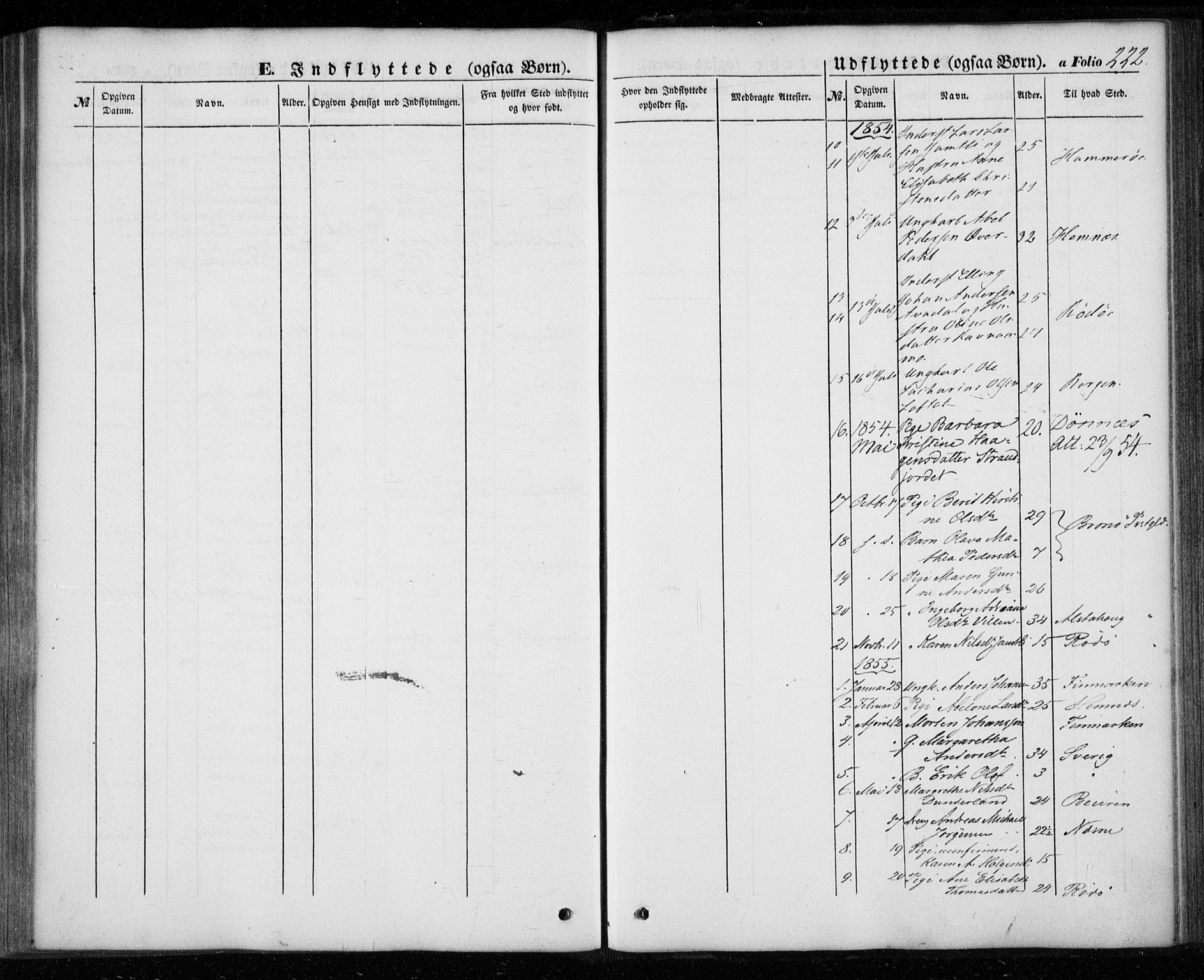 Ministerialprotokoller, klokkerbøker og fødselsregistre - Nordland, SAT/A-1459/827/L0392: Parish register (official) no. 827A04, 1853-1866, p. 222