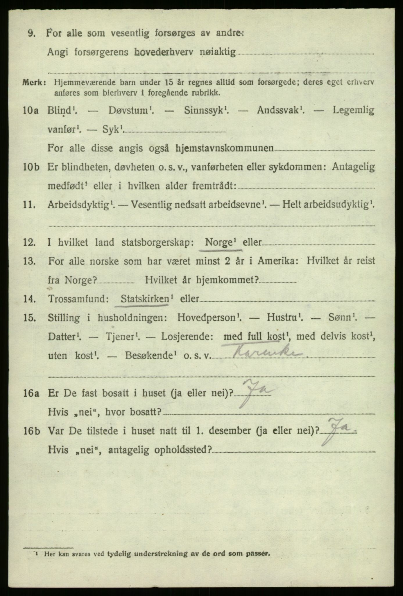 SAB, 1920 census for Nord-Vågsøy, 1920, p. 1035