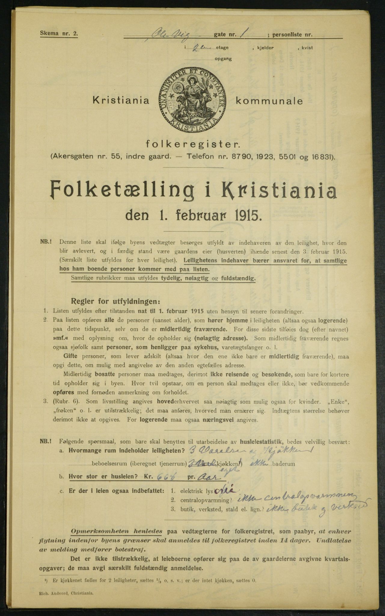 OBA, Municipal Census 1915 for Kristiania, 1915, p. 74843