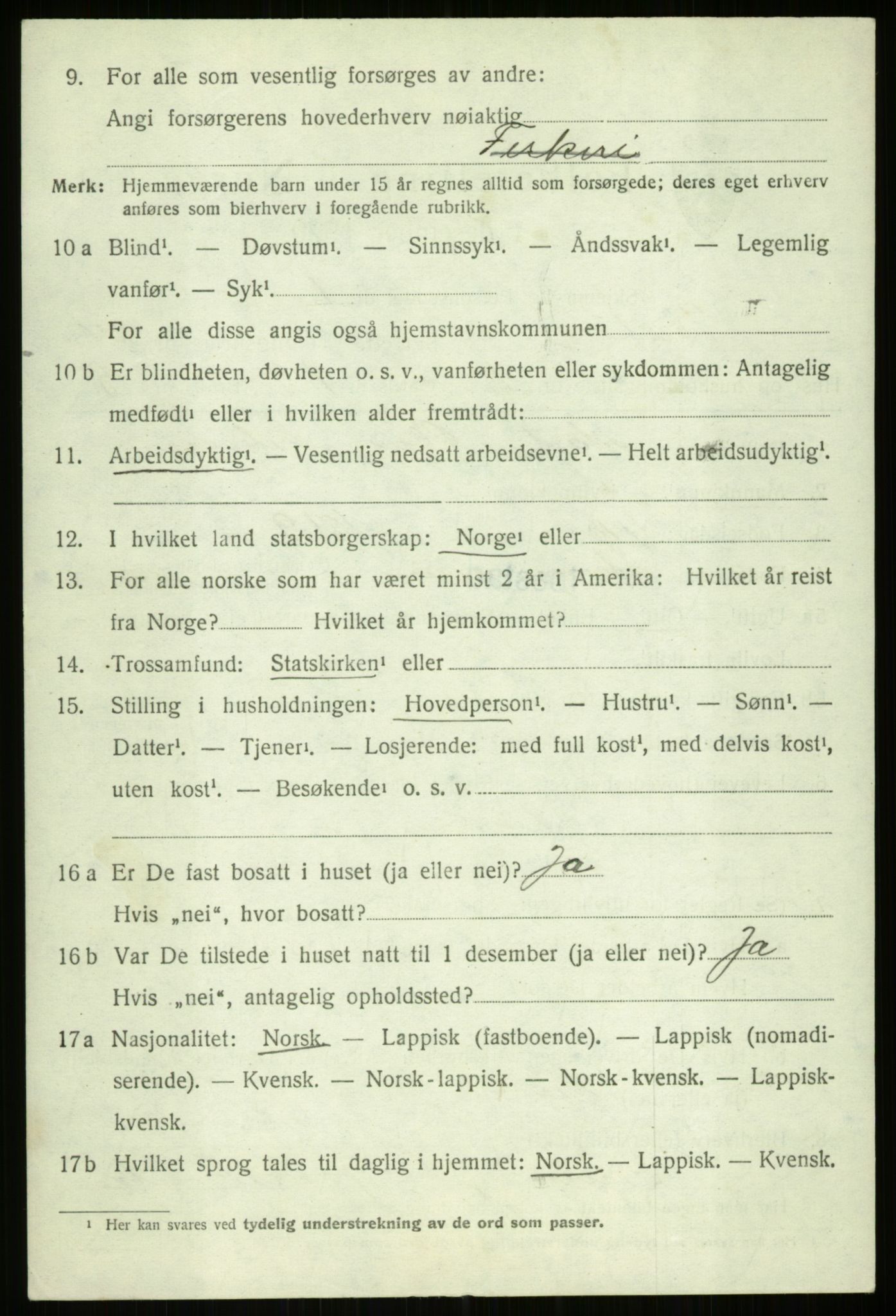 SATØ, 1920 census for Ibestad, 1920, p. 12918