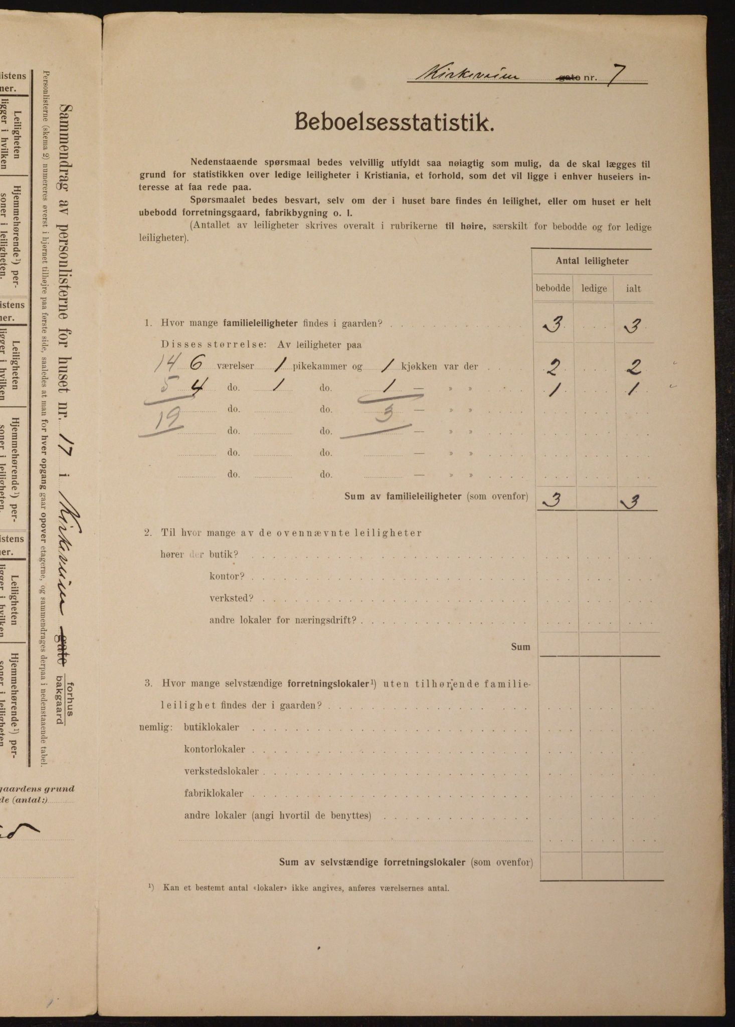 OBA, Municipal Census 1910 for Kristiania, 1910, p. 49279