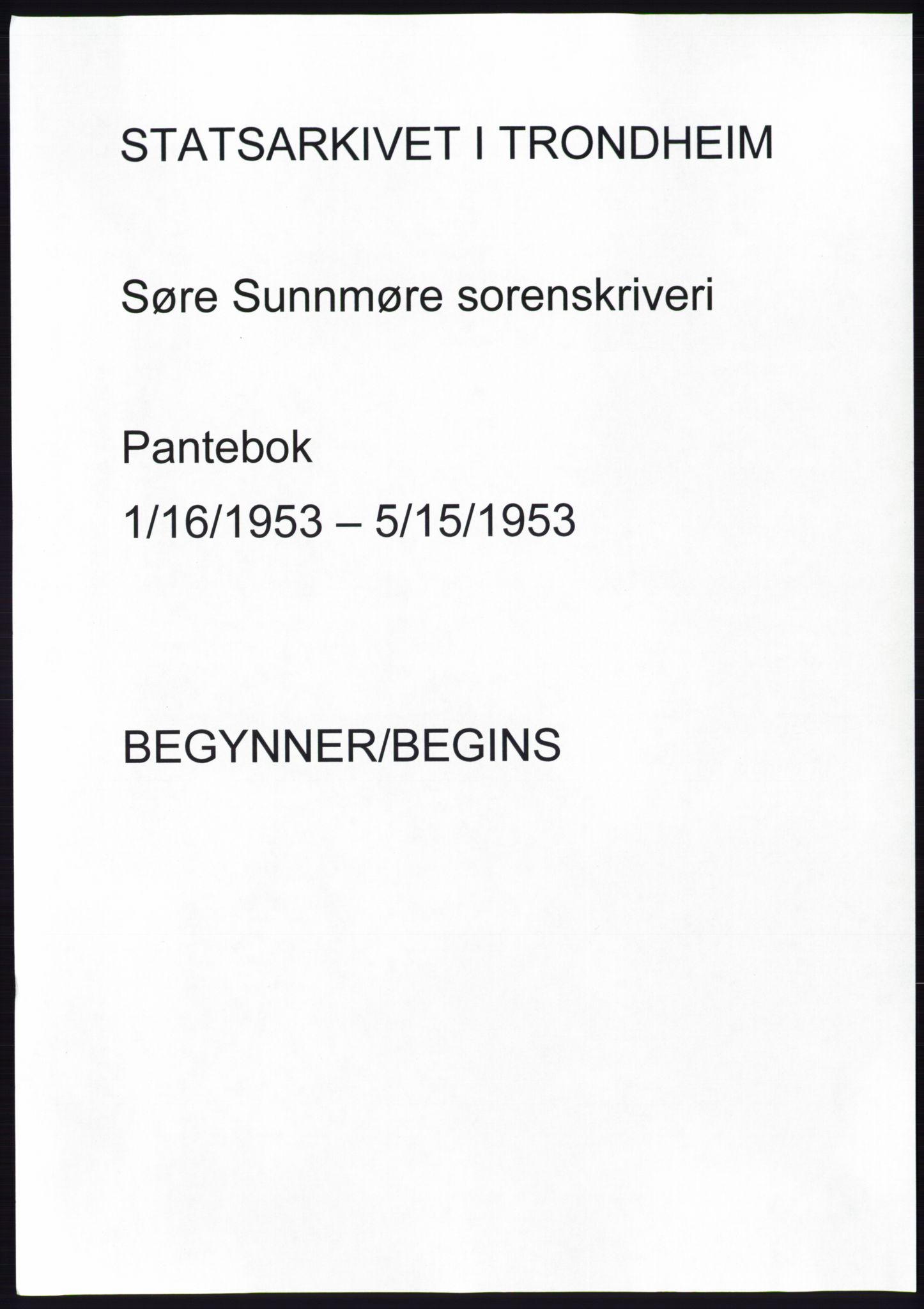 Søre Sunnmøre sorenskriveri, AV/SAT-A-4122/1/2/2C/L0094: Mortgage book no. 20A, 1953-1953