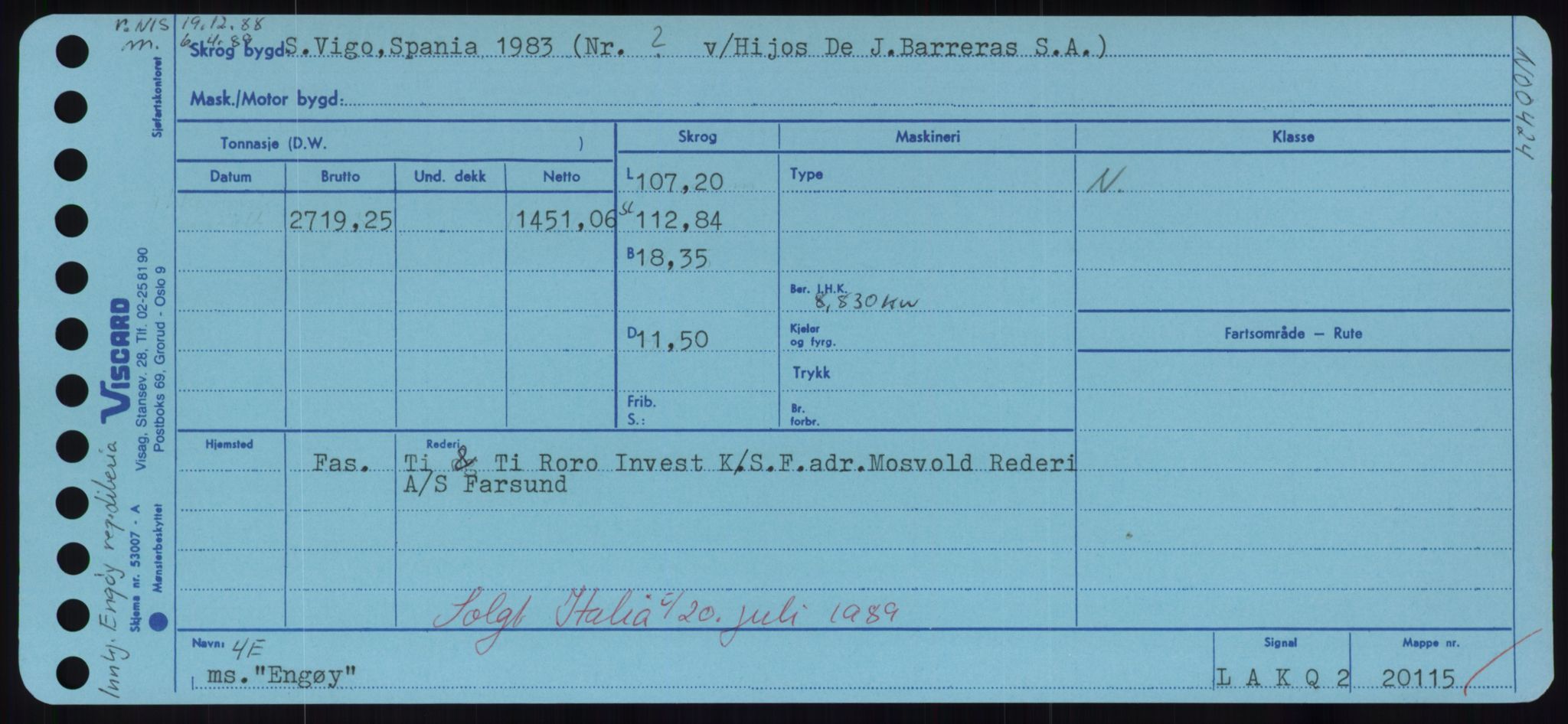 Sjøfartsdirektoratet med forløpere, Skipsmålingen, RA/S-1627/H/Hd/L0009: Fartøy, E, p. 427